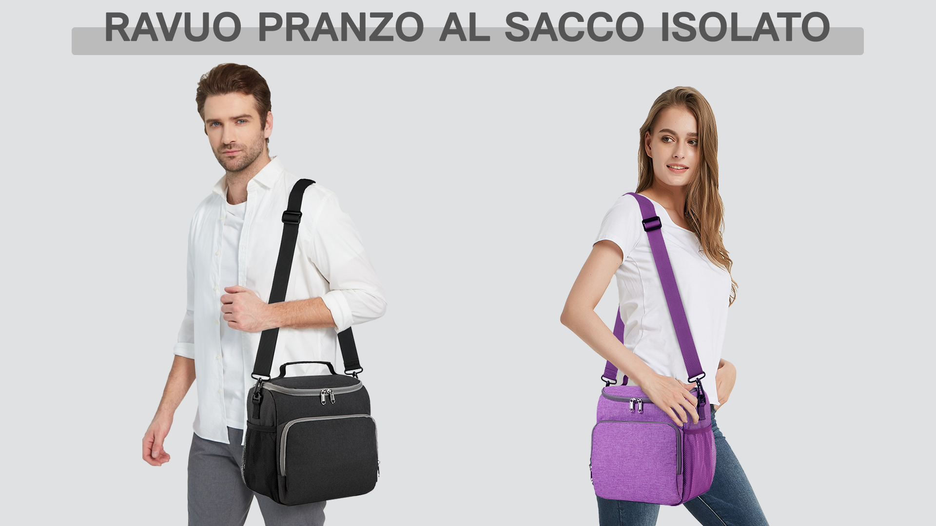 Borsa Termica RAVUO 15L - Resistente All'Acqua, Tascabile, Per Ufficio E Picnic, Grigio - Foto 9