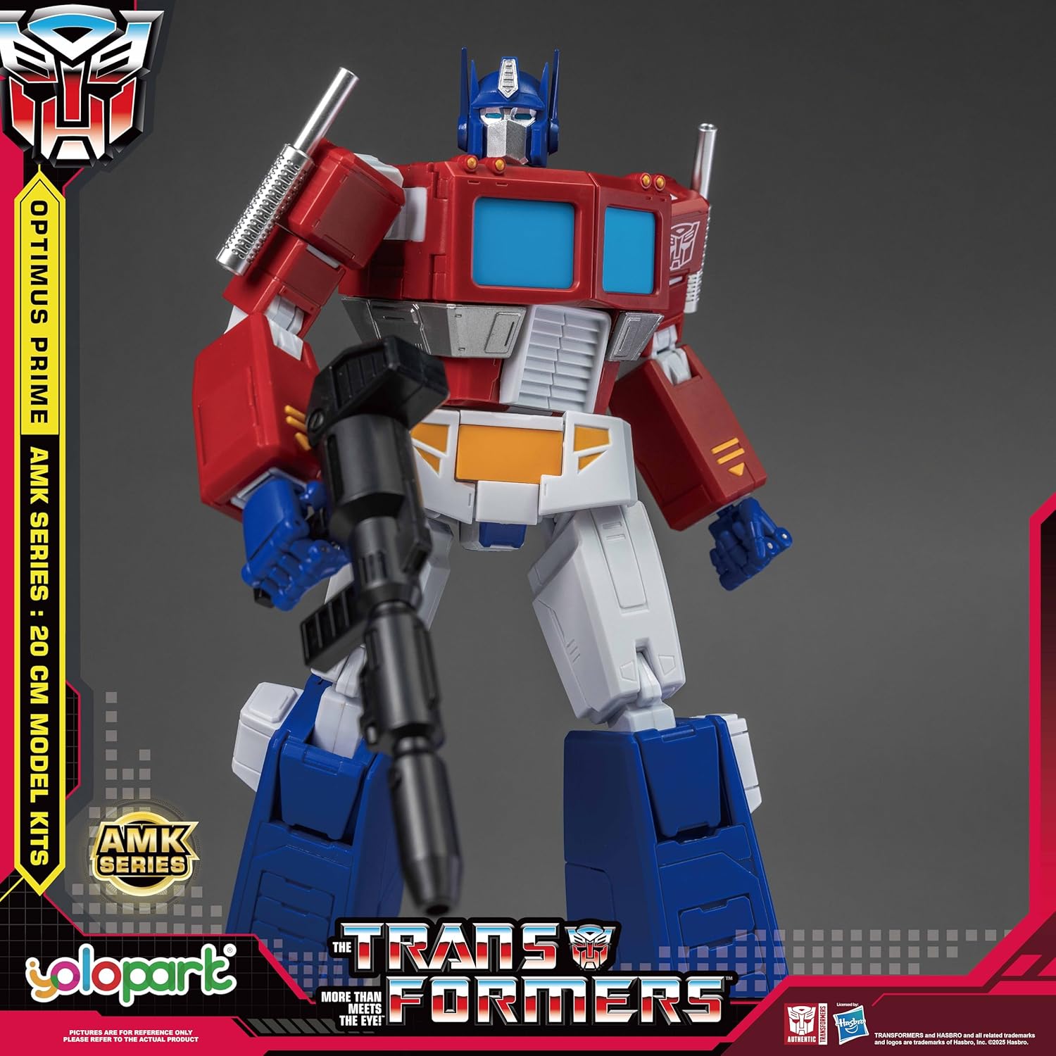 YOLOPARK Optimus Prime Transformer Toys,AMK Series 7.87 Inch Highly Articulated Transformers G1 Action Figures with Weaponry for Adults Boys Girls,No Converting