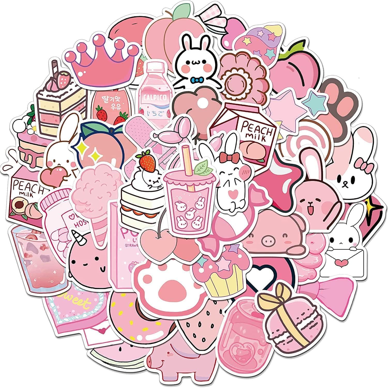 100 Pièces Kawaii Autocollant Cute Sticker Mignons Autocollants