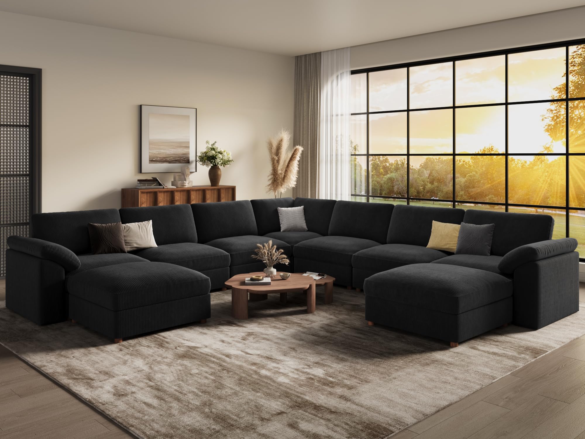 EASE MOOSE Oversized L Shaped Sectional Modular Sofa
