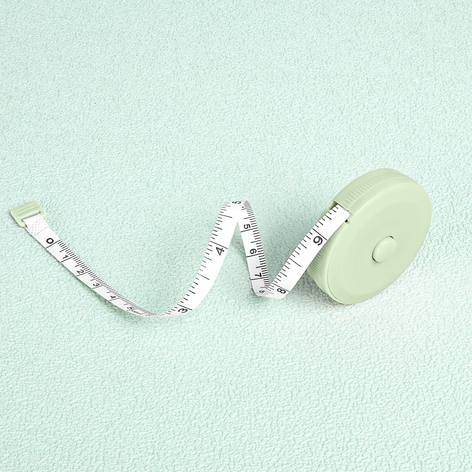 Generic 1 paquete de cinta métrica para suministros de costura, medidas corporales, cinta métrica retráctil y cinta de tela (verde)