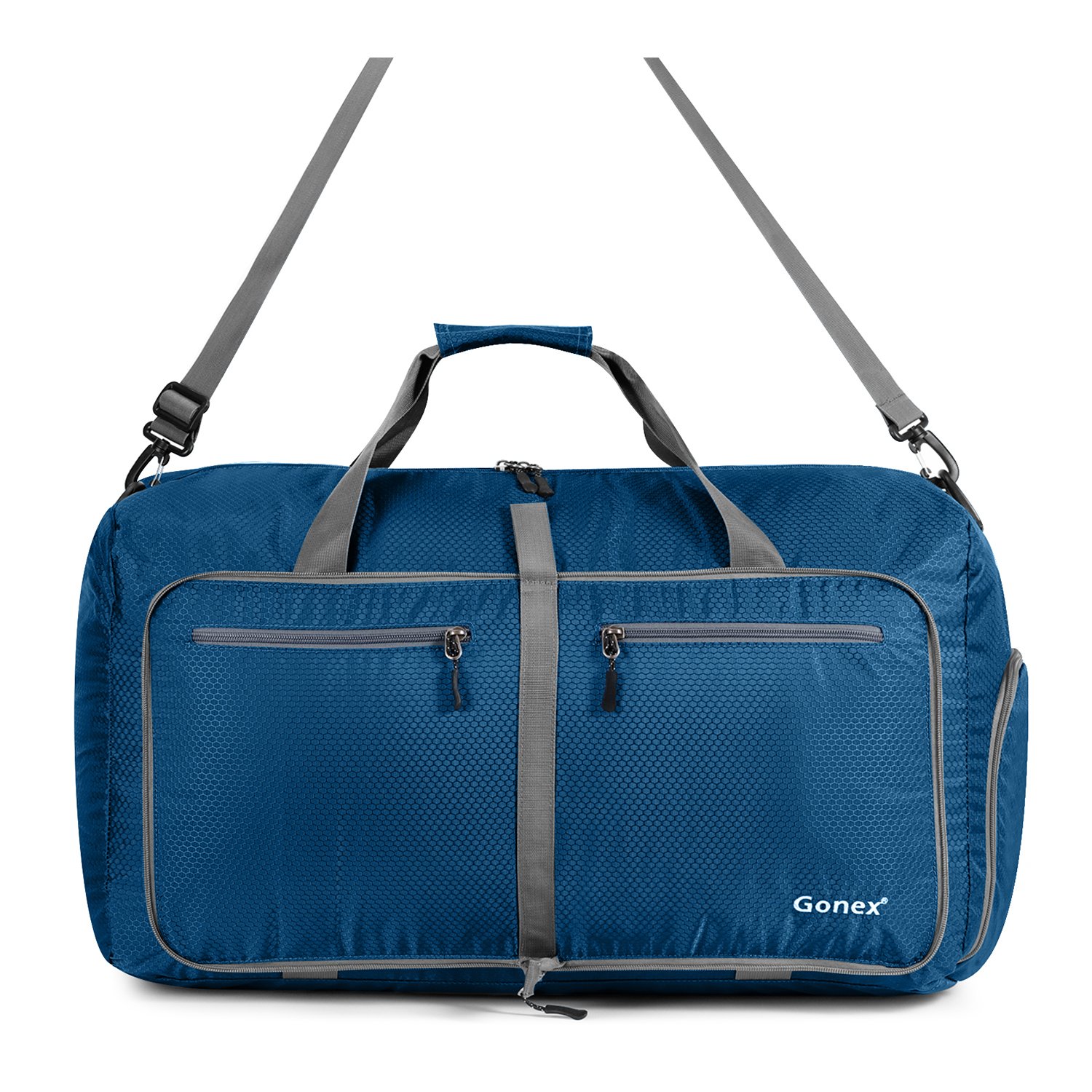 Gonex Borsoni pieghevoli più leggeri - bagaglio a mano per viaggi, sport, palestra e vacanze 60l blu scuro