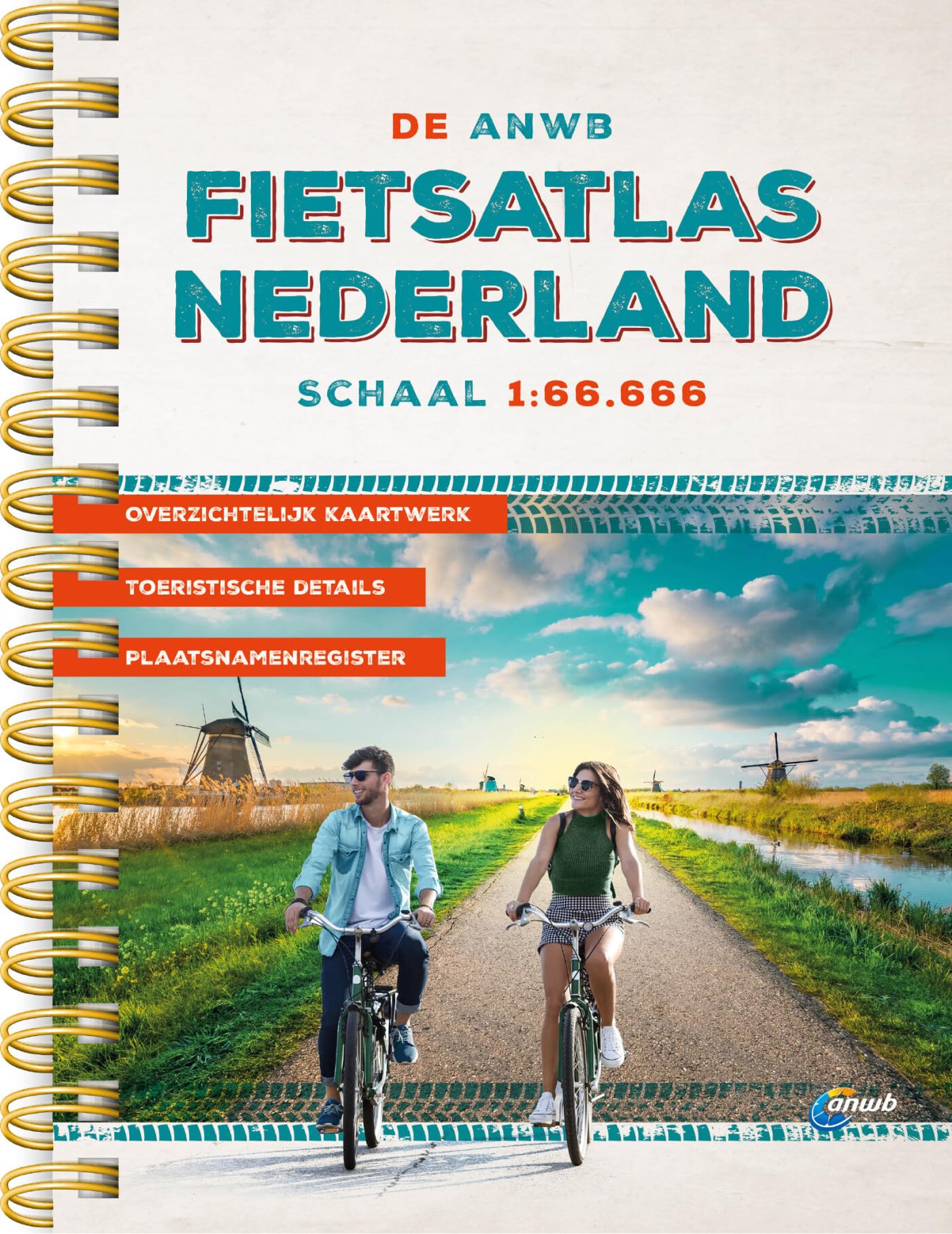 Fietsatlas Nederland: 1:66000 (ANWB fietsatlassen)