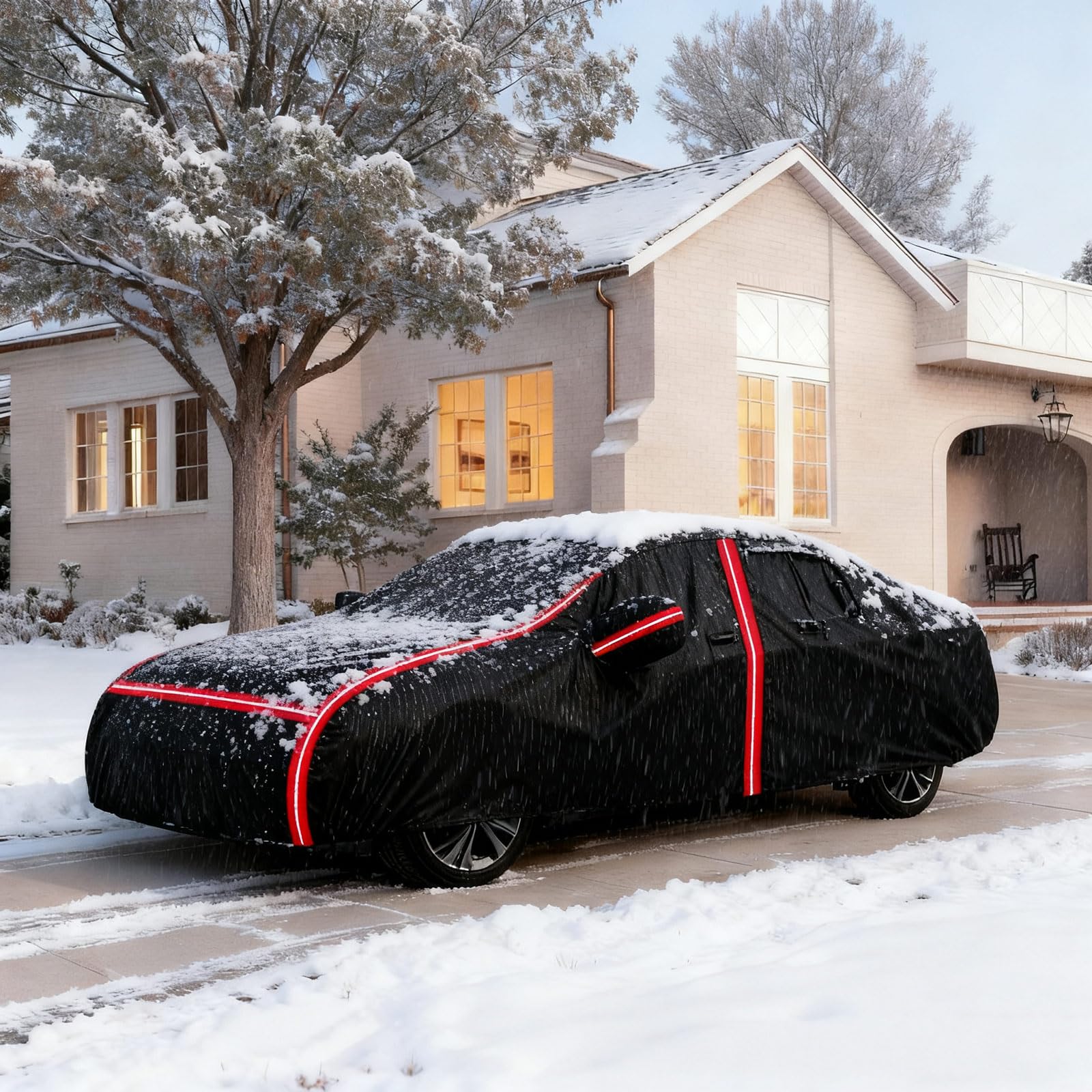 Pokrowiec na samochód wodoodporny do mini Coupe 2012 Outdoor All Weather Car Cover with Reflective Automobiles Protect from Sun Ice Frost & Snow Protection Full Exterior Cover