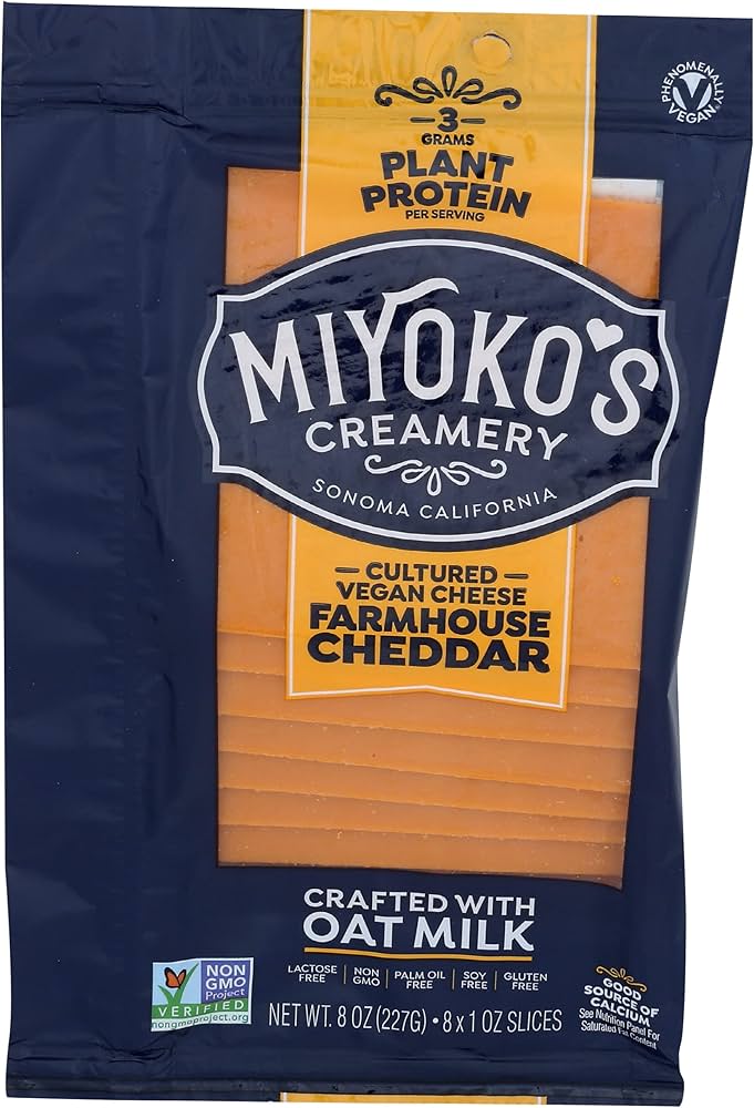 Amazon.com: MIYOKOS CREAMERY Cheddar Slices, 8 OZ : Grocery