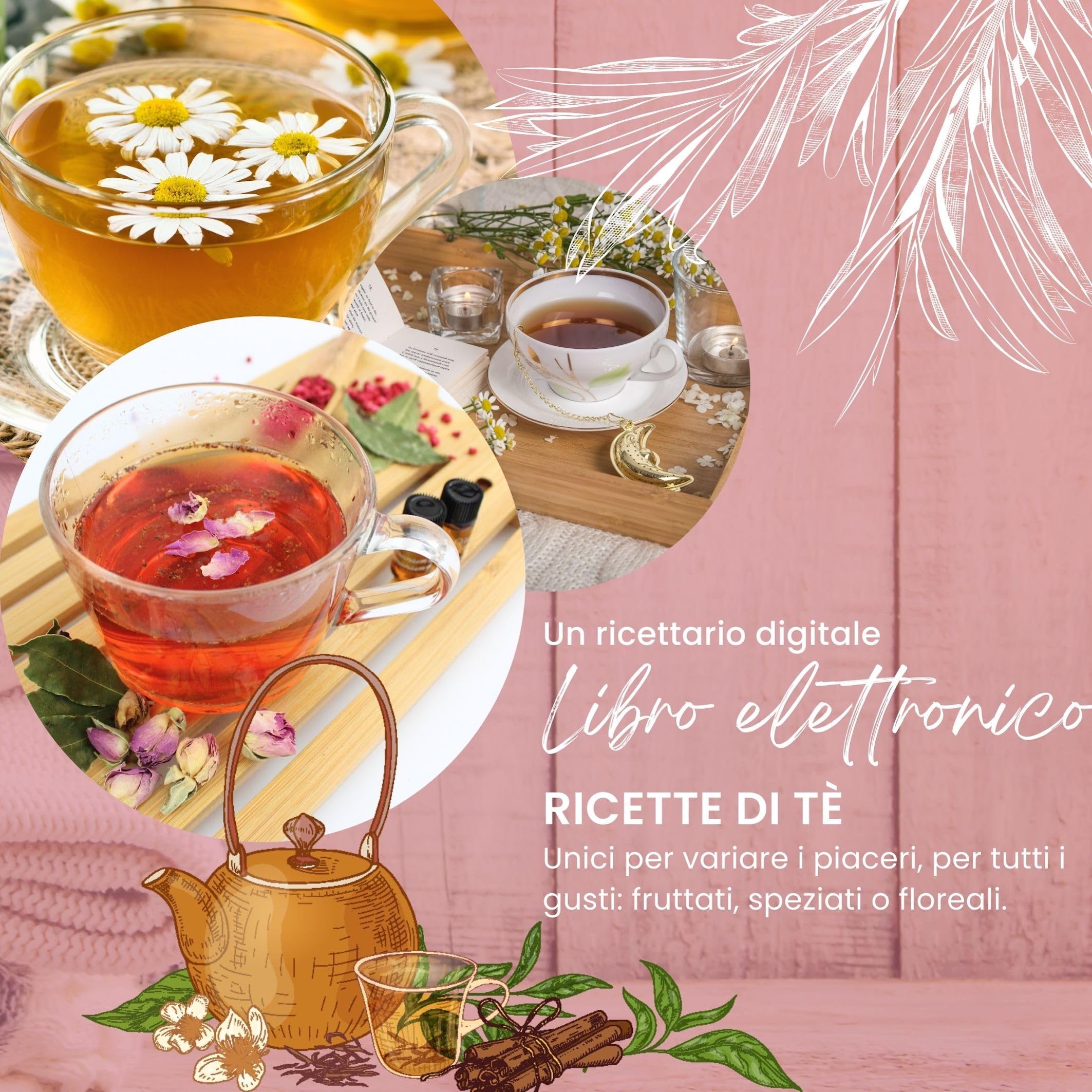 L&G® - Set tè per la preparazione e degustazione - Honeybush, Rooibos, Sancha Green, Maté - Infusori inclusi - Regalo DIY Natale, compleanno - Made in France - Ingredienti e accessori di qualità