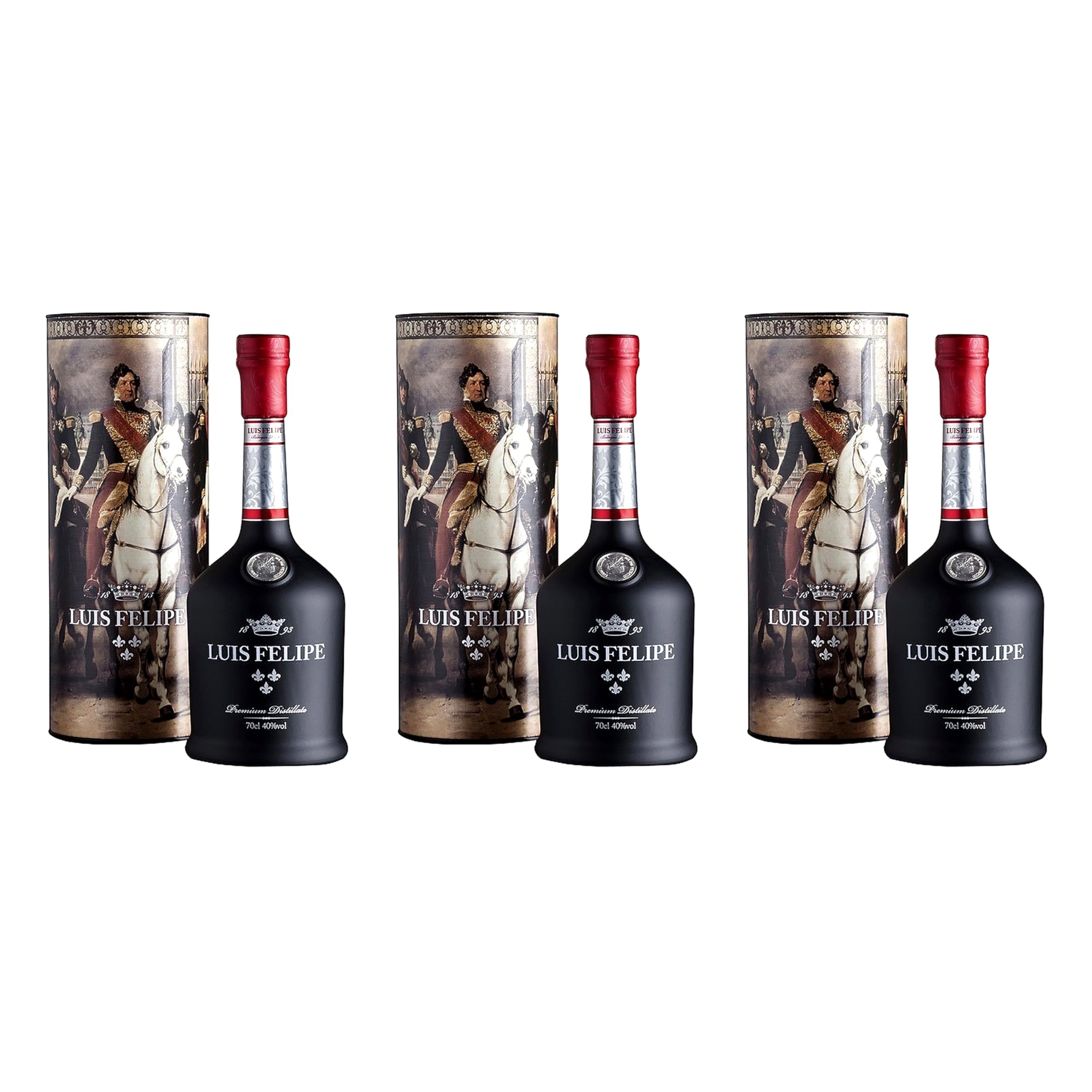 Brandy Luis Felipe destilado premium selección gourmet – 3 Botellas x 70 cl