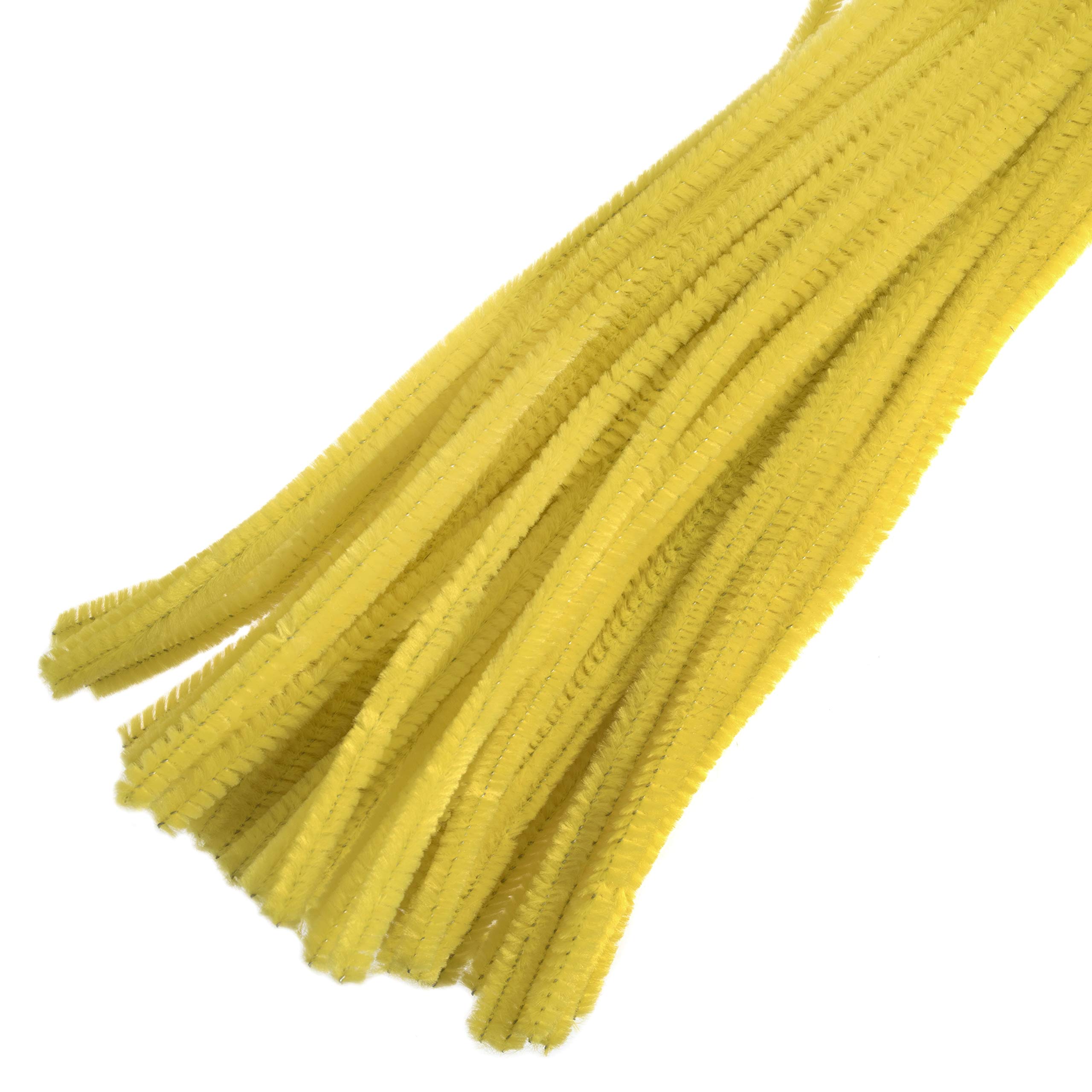 Trimits Craft Synthetic Chenille Stem Pipe Cleaners, 30cm x 12mm, Yellow