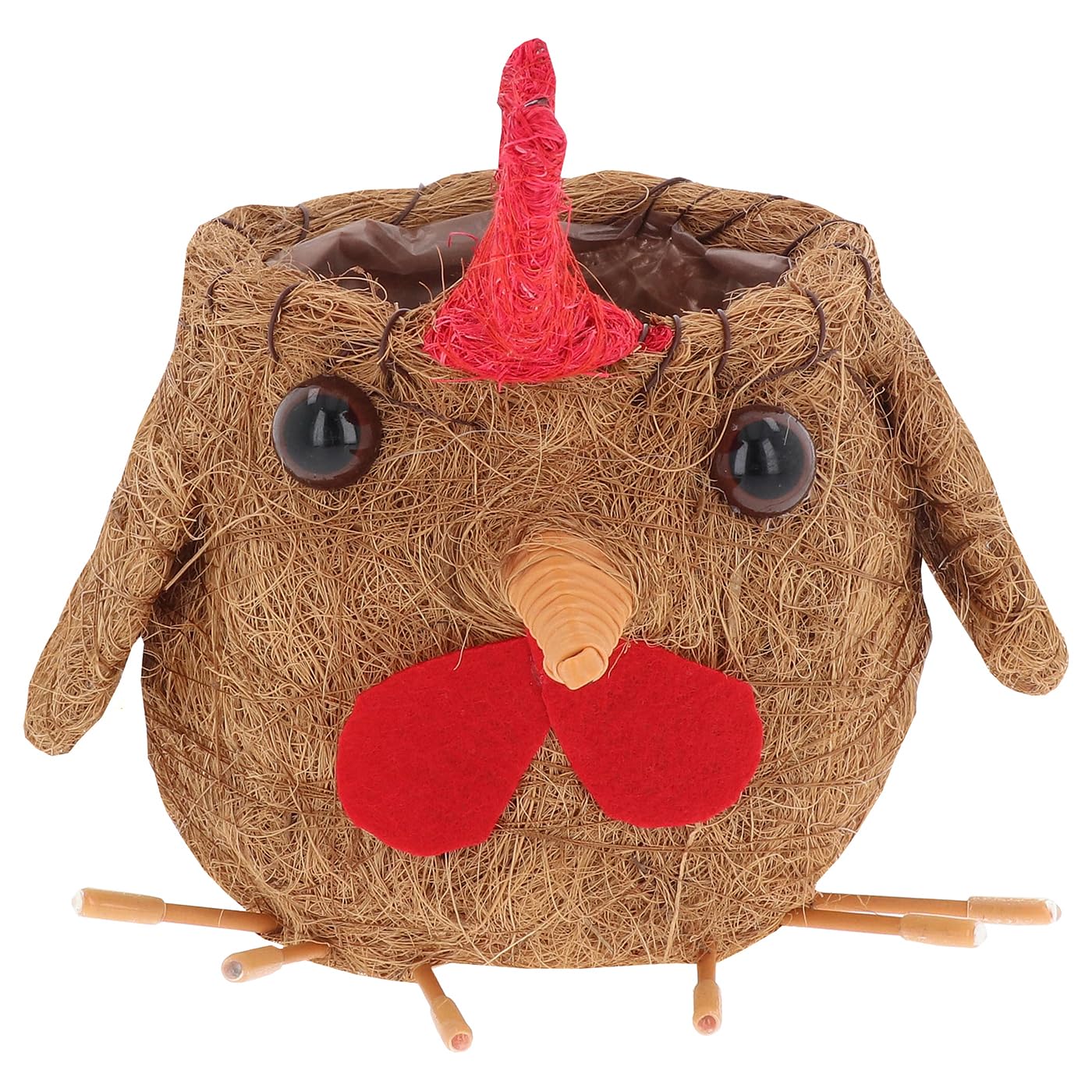 Shudehill Giftware Chicken Cute Coir Planters Wildlife Collection - Bees, Robins, Hedgehog, Owl And More In Two Sizes (, Large)