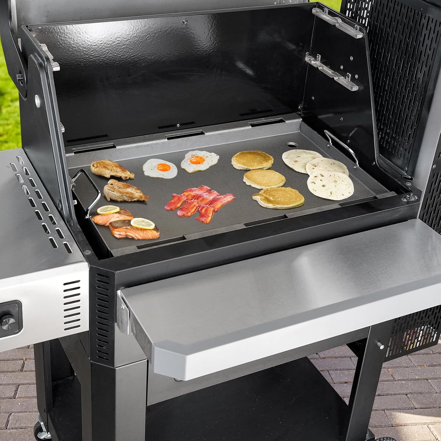 Stanbroil Flat Top Griddle with Manifold Kit, Grill Griddle Insert for Masterbuilt Gravity Series 1050 Digital Charcoal Grill and Smoker Combo MB20041220 MB20041320, Replacement for MB20181622