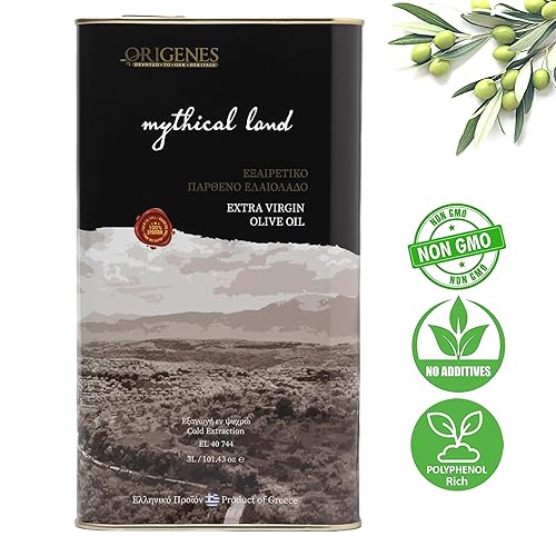 Miniatura 8 de Lata de aceite de oliva virgen extra, aceite de oliva prensado en frío de gran sabor, aceite de oliva KORONEIKI virgen extra, aceite de oliva de la