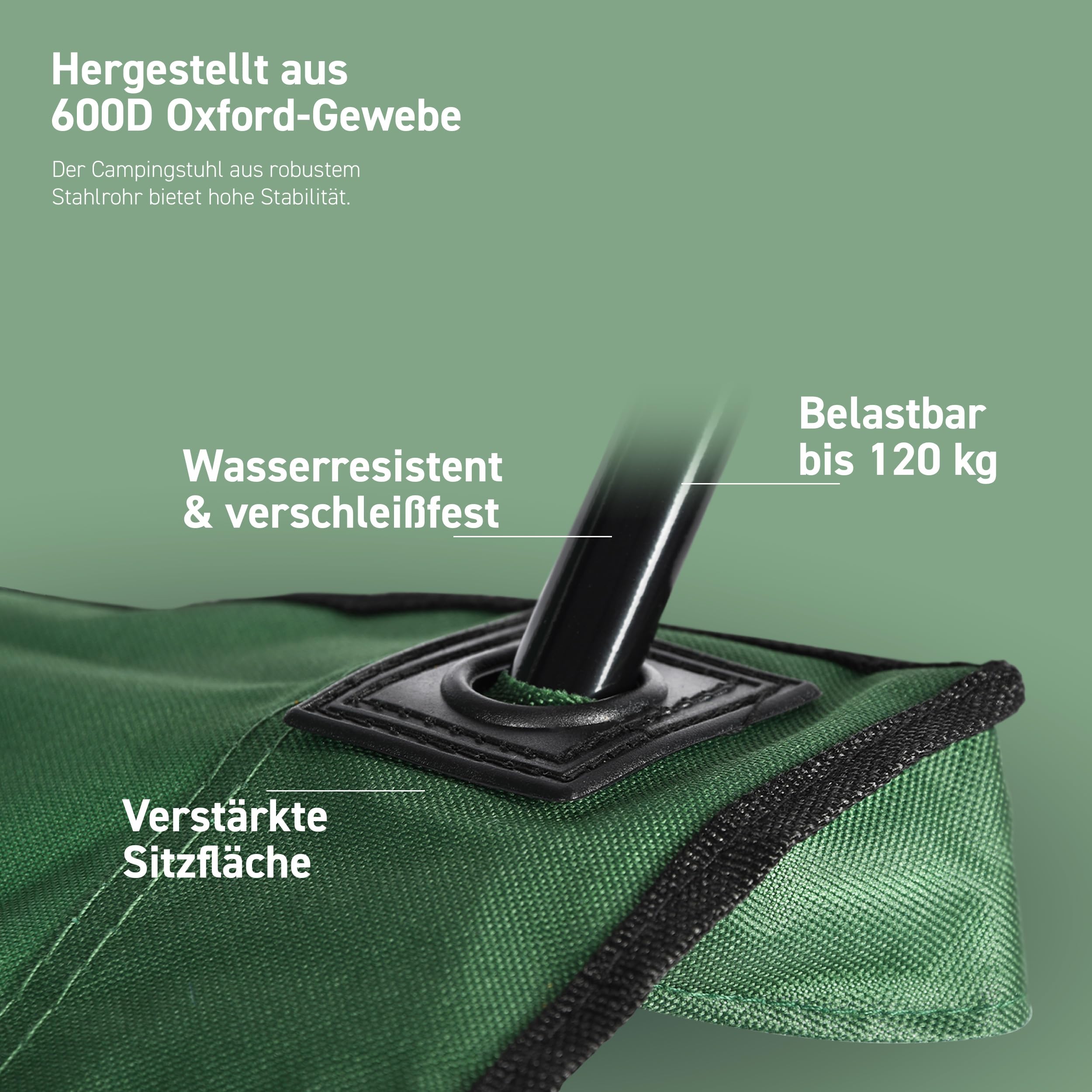 MSPORTS Campingstuhl Premium inkl. Tragetasche Anglerstuhl Faltstuhl - auswählbar als 2er Set - Klappstuhl mit Armlehne und Getränkehalter praktisch robust leicht Camping Stuhl