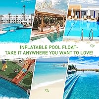 Vista 7 de Adult Pool Floats, Inflatable Water Hammock, Beach Vacation Essentials for Pool, Lake, or Summer Parties