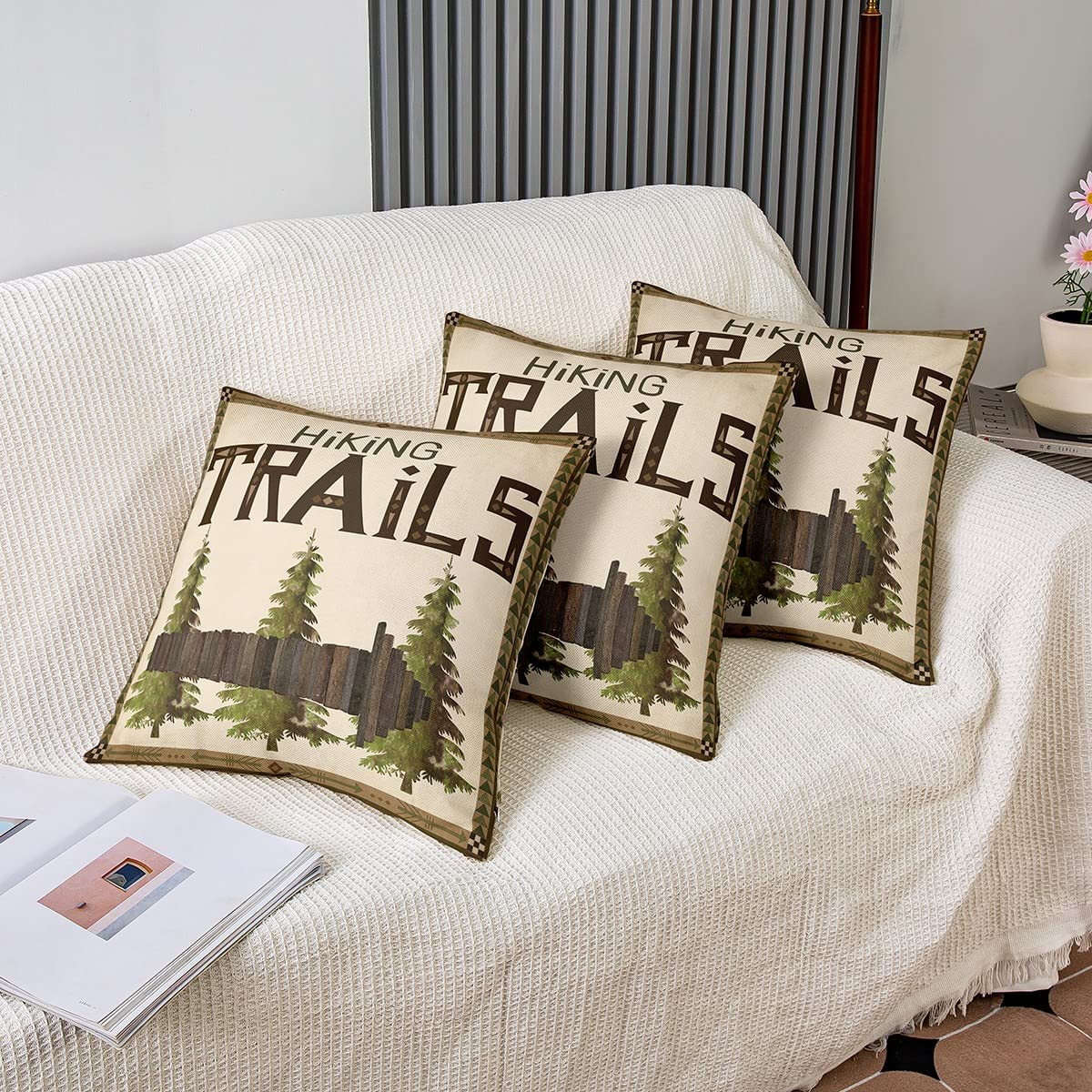 Cikary Set Di 2 Federe Decorative Per Divano Letto Con Motivo A Corda