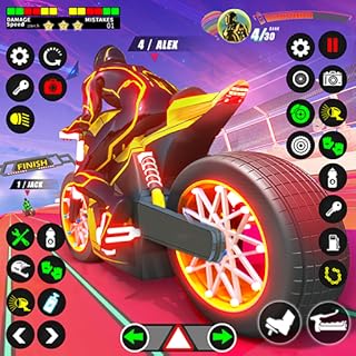 Tron Bike Transform Car Driving Simulator | Aventura de bicicleta de ficção científica | Acrobacias de Mega Rampa | Acrobacias extremas de bicicleta