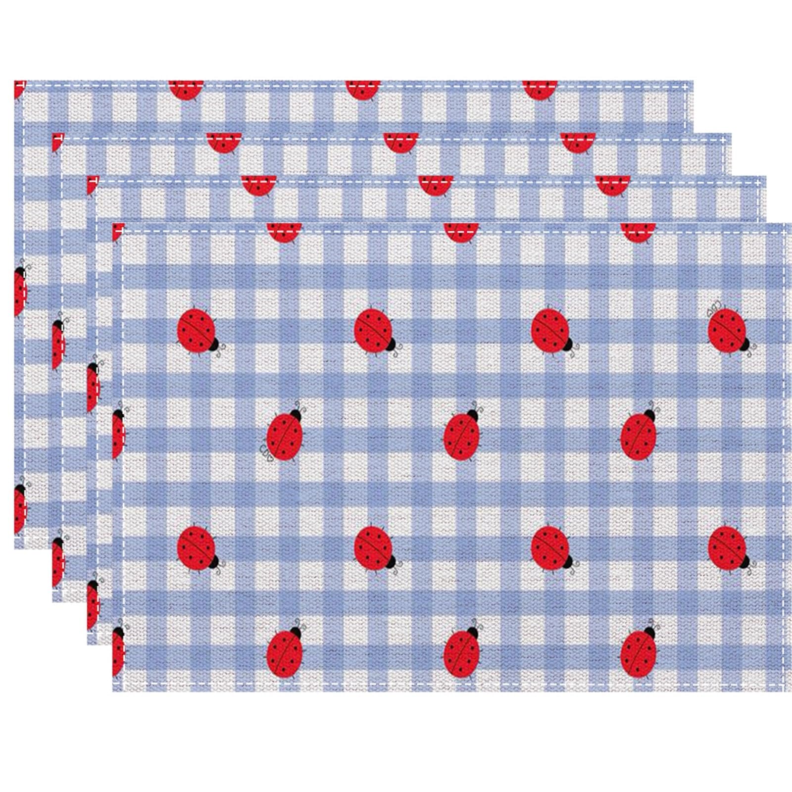 Set de table anti-brûlure napperon damier protège table de cuisine
