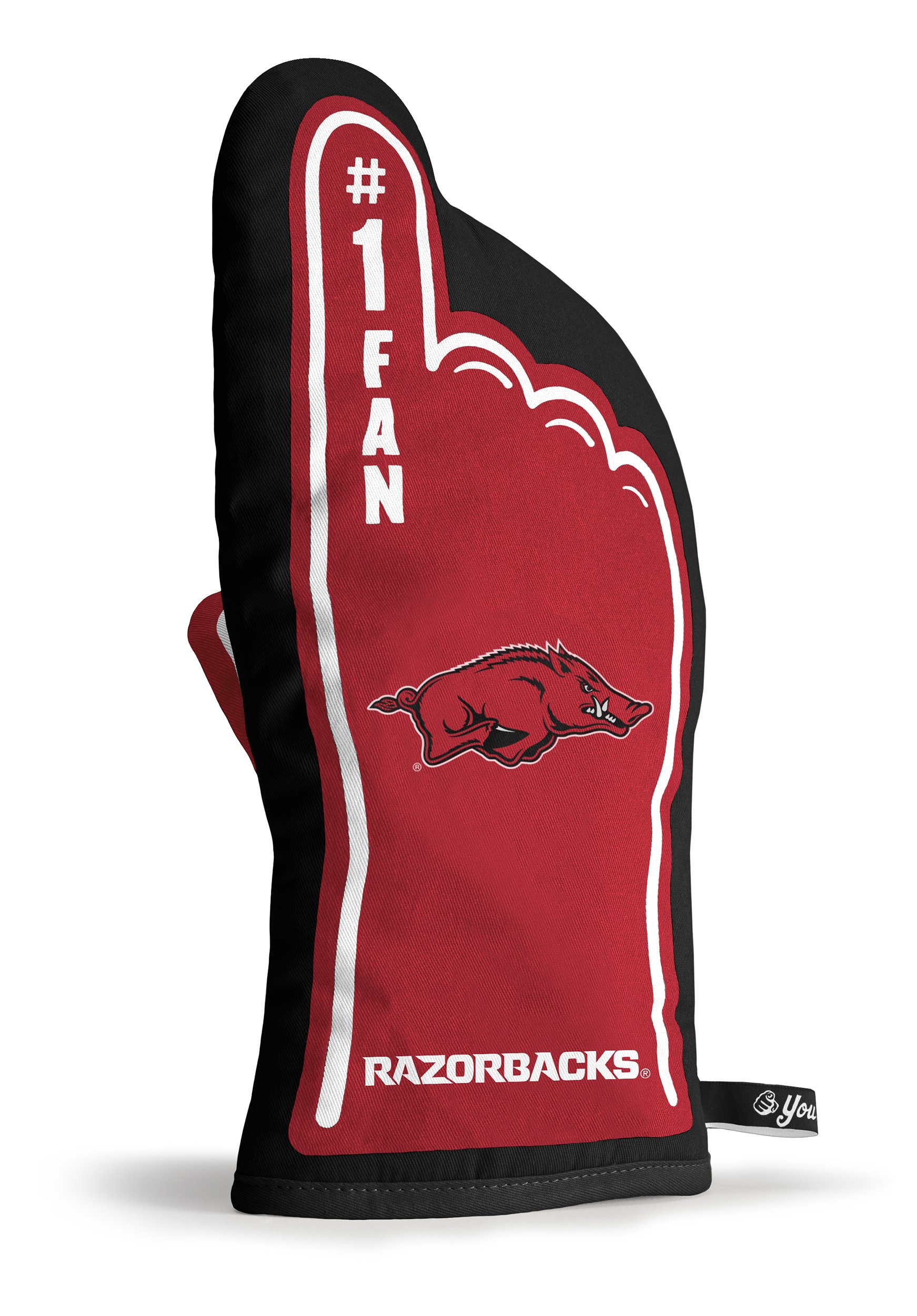 YouTheFan NCAA Arkansas Razorbacks #1 Oven Mitt, Team Color, 13.25" x 6.5" - Image 2
