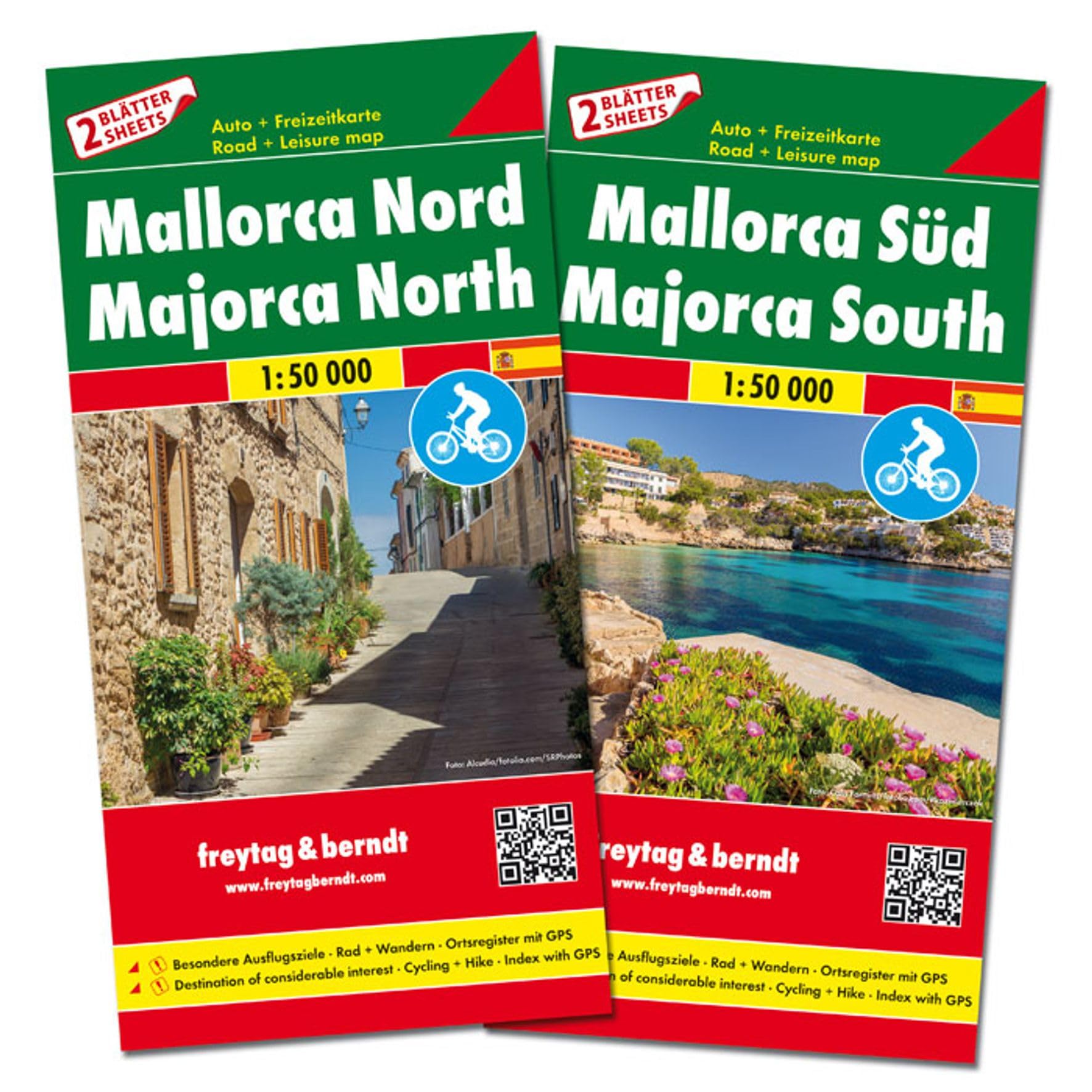 Mallorca Road Map, 2 Sheets with Guide 1:50 000 SHEET MAP 9783707916553