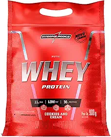 Integralmedica - Hipercalórico - Nutri Whey Protein Cookies & Cream - Pouch 900g - Fonte de Proteínas e Carboidratos - Suplemento Alimentar, Ganho Muscular e Recuperação Pós-Treino - Super Mass Gainer