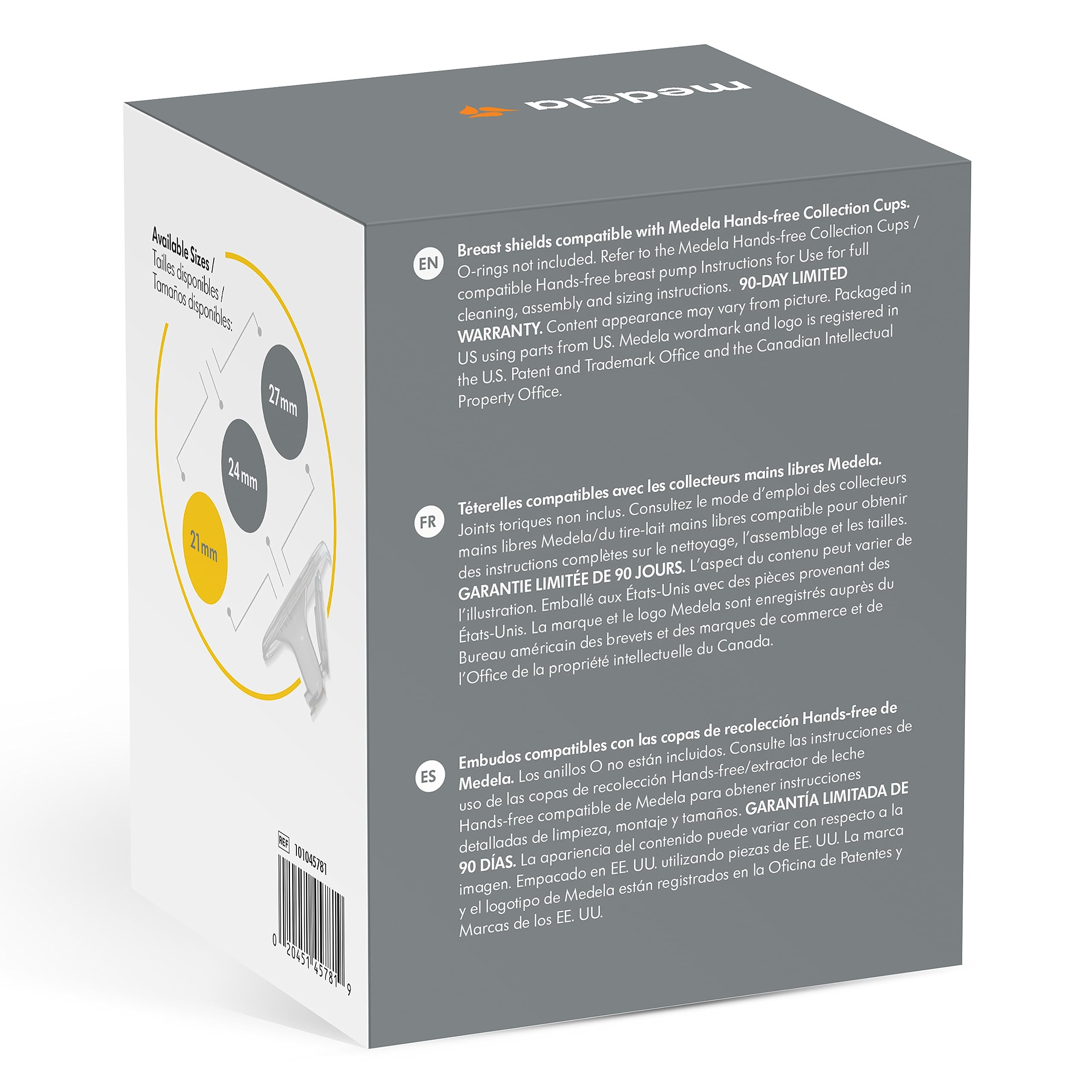 Medela Protectores de pecho manos libres de 21 mm, para uso con vasos de colección manos libres, 2 unidades