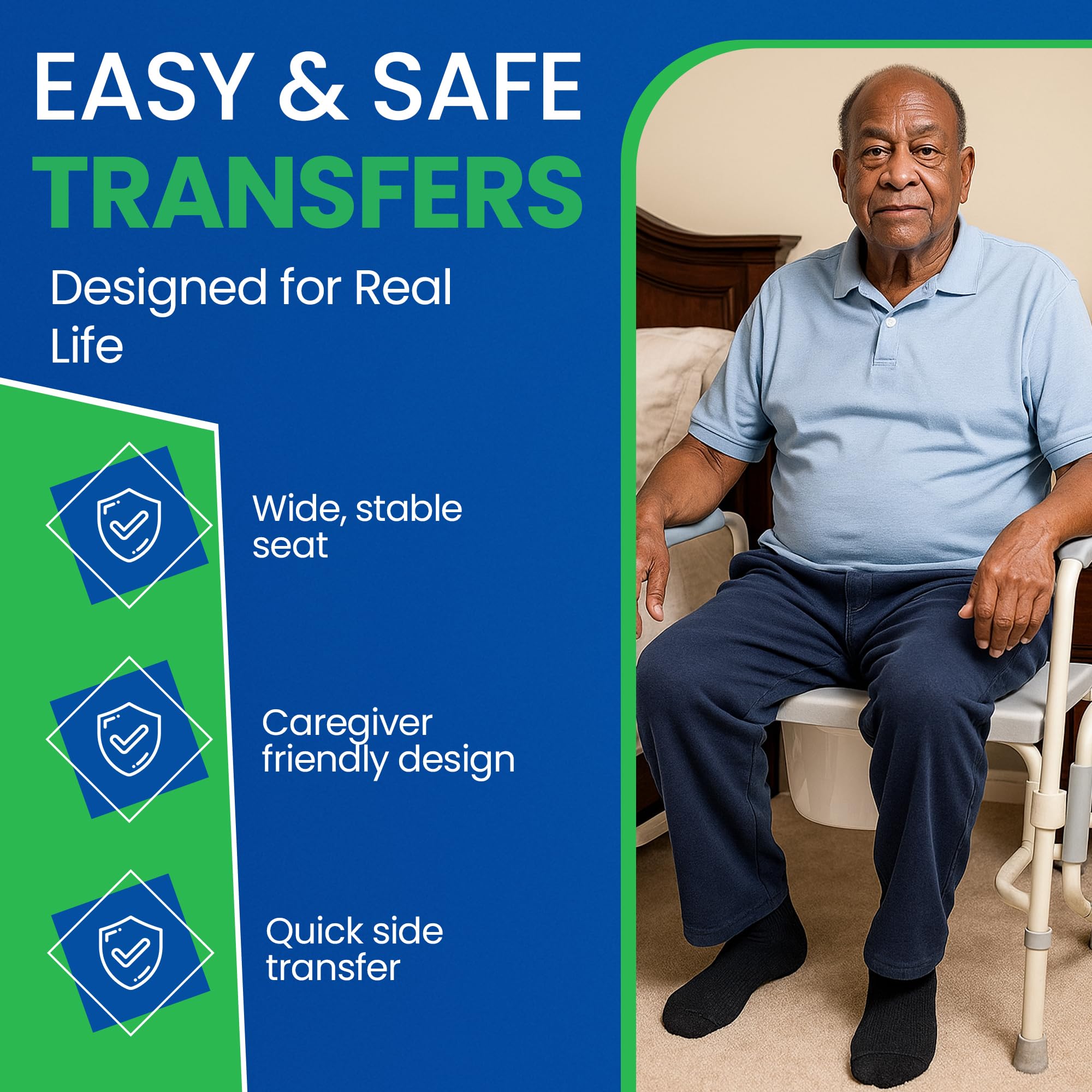 Healthline Trading Heavy Duty Drop Arm Bariatric Commode by Healthline Trading