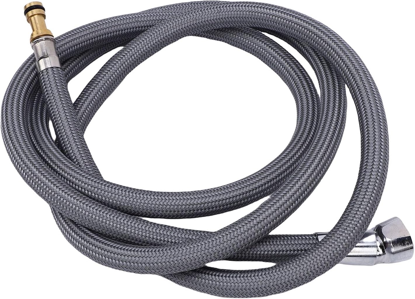 Generic Pull Down Hose Replacement, Chrome Plated Quick Connect Hose for Kitchen Faucet, with Secure Connection and Easy Installation