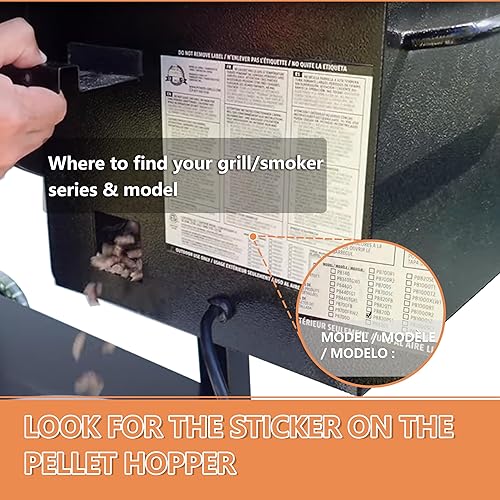 Miniatura 3 de Kit de asador de llama para parrillas de pellets Pit Boss serie 820, incluye cubierta deslizante y kit inferior, piezas de repuesto para parrilla