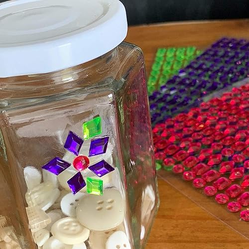 Miniatura 7 de ArtSkills Gemas de diamantes de imitación autoadhesivas, paquete de 6, colores surtidos, paquete de 6