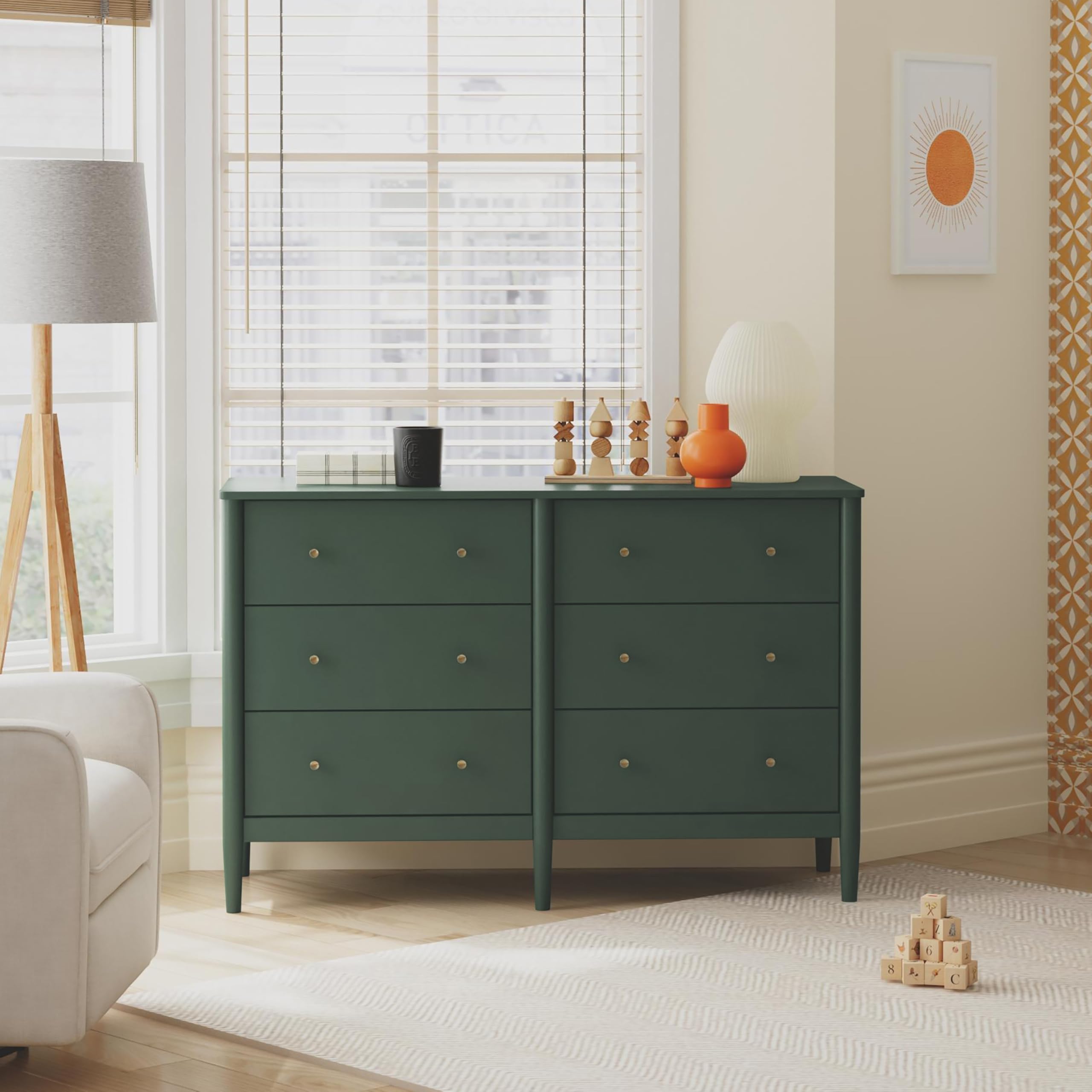 Amazon.com: Davinci Frem 6-Drawer Dresser in Forest Green, GREENGUARD Gold Certified : Home & Kitchen Amazon.com: Davinci Frem 6-Drawer Dresser in Forest Green, GREENGUARD Gold Certified : Home & Kitchen