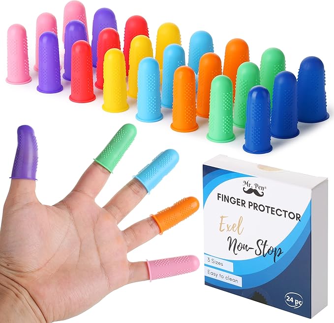 Mr. Pen Hot Glue Gun Finger Protectors, 24 pcs, Silicone