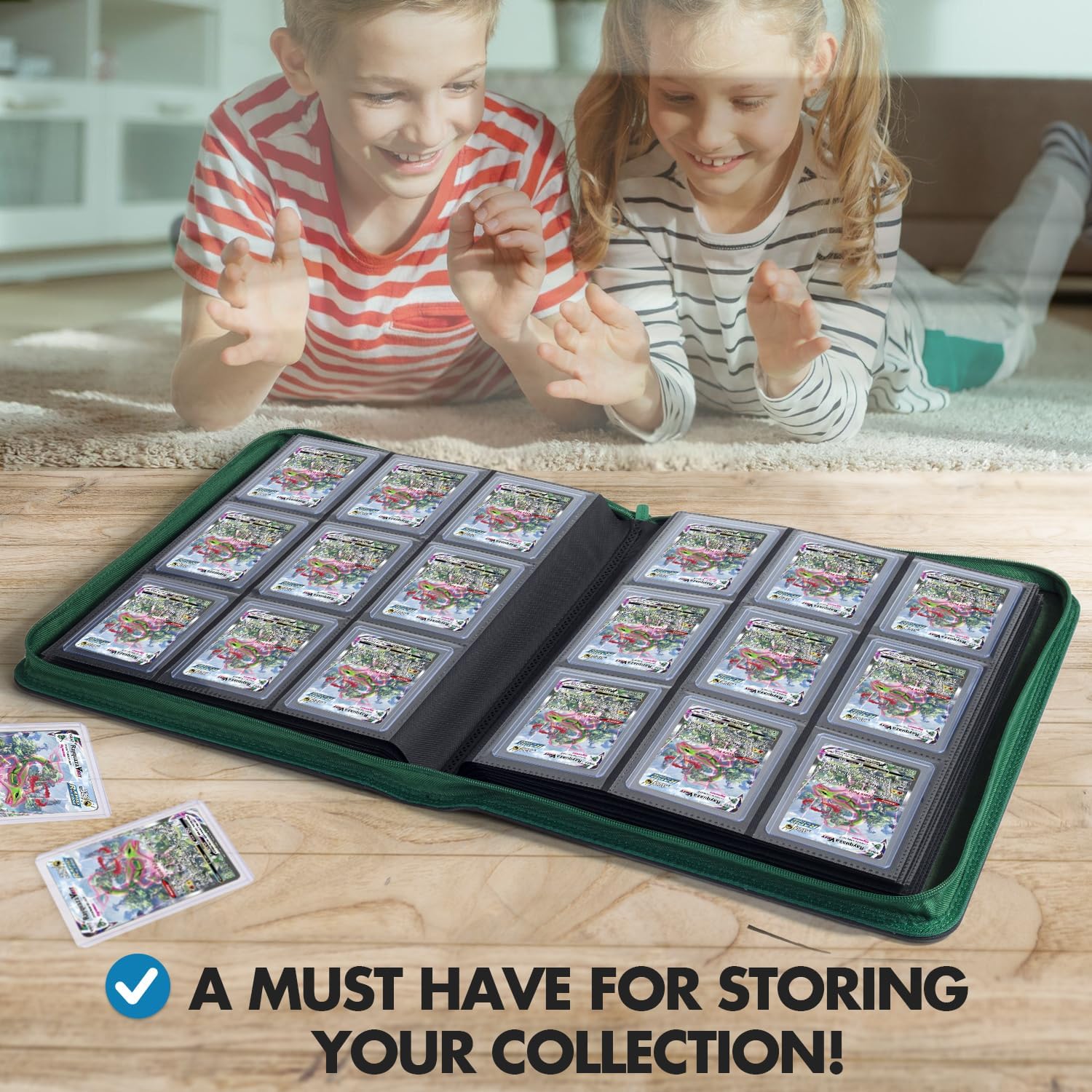 FunGuys Toploader Binder, Trading Card Binder Storage, 252 9 Pocket Top Loader Binder, Card Collection for Yugioh, MTG, TCG, Pokemon Card Folders