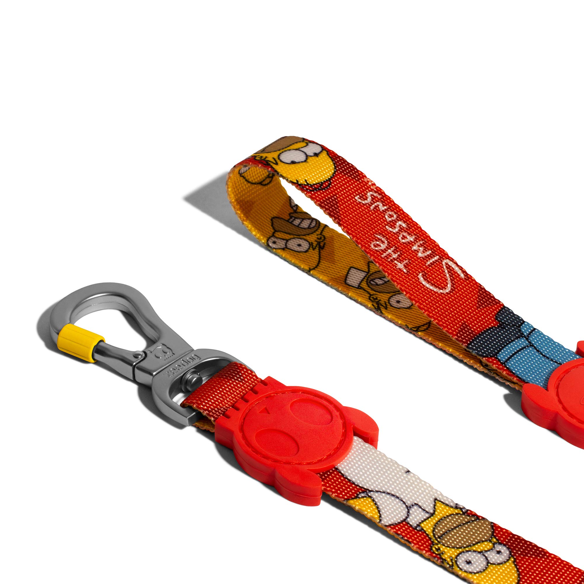 Zee.Dog The Simpsons | Homer Simpson Ruff Leash | klein | stoßdämpfende Hundeleine | weiche Leine mit Haken für zusätzliche Sicherheit