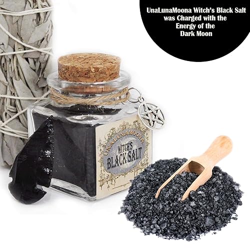 Miniatura 3 de UnaLunaMoona Kit de sal negra Wicca | Sal negra para protección | Brujería de sal negra | Protección empática | Sal de bruja | Suministros y
