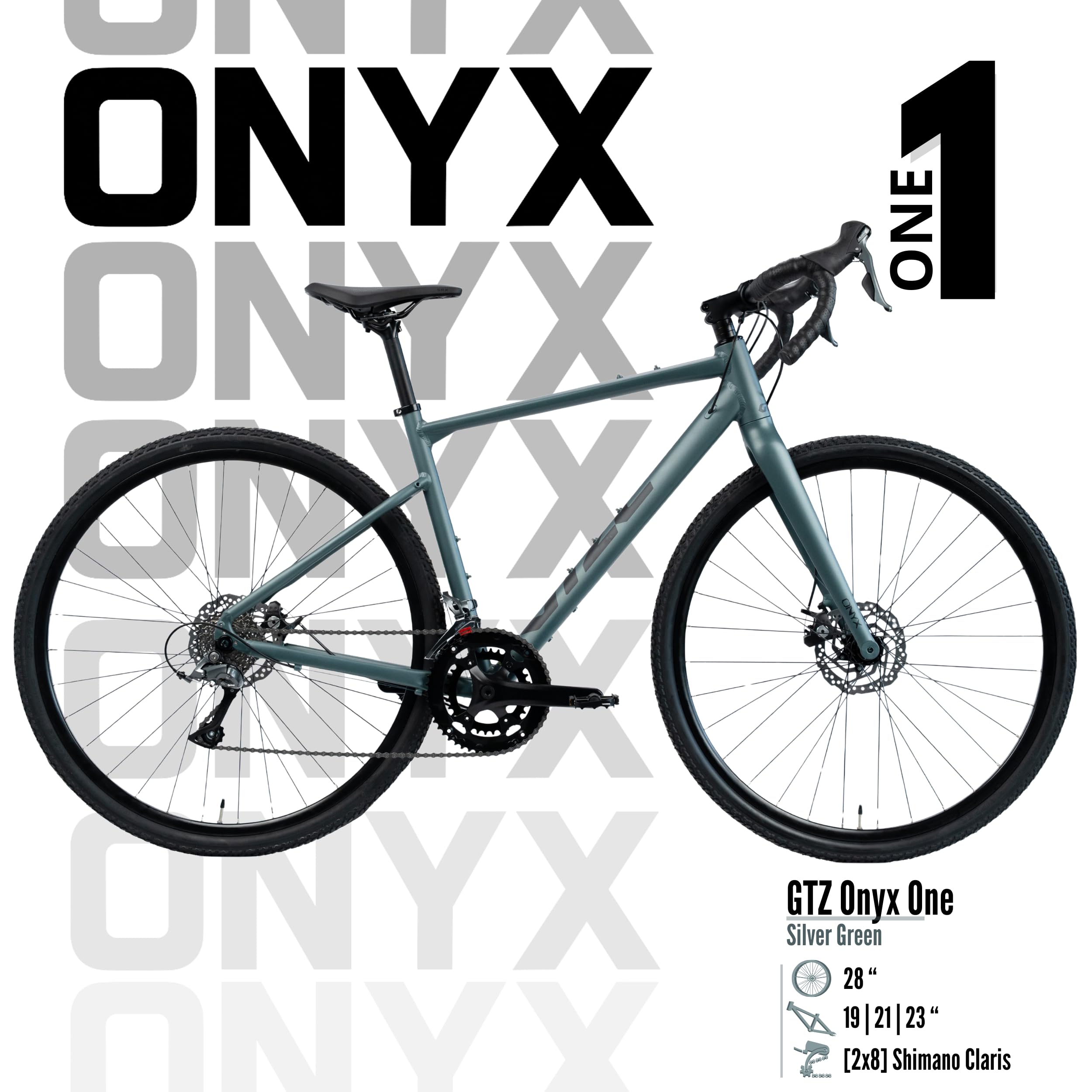 Goetze Onyx One Gravelbike 28 Zoll | Aluminiumrahmen 19/21/23 Zoll | 2x8 Kettenschaltung | Mechanische Scheibenbremsen | 700x40C Reifen | Bikepacking Rennrad & Allroad Fahrrad für Damen & Herren
