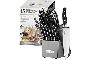 Professional Chef's Knife Set with Built-in Sharpener Enhances Kitchen Efficiency and Precision