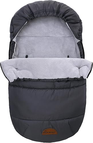 Saco de dormir universal para cochecito de invierno al aire libre, bolsa de banderines con capucha resistente al viento y al agua, funda de asiento