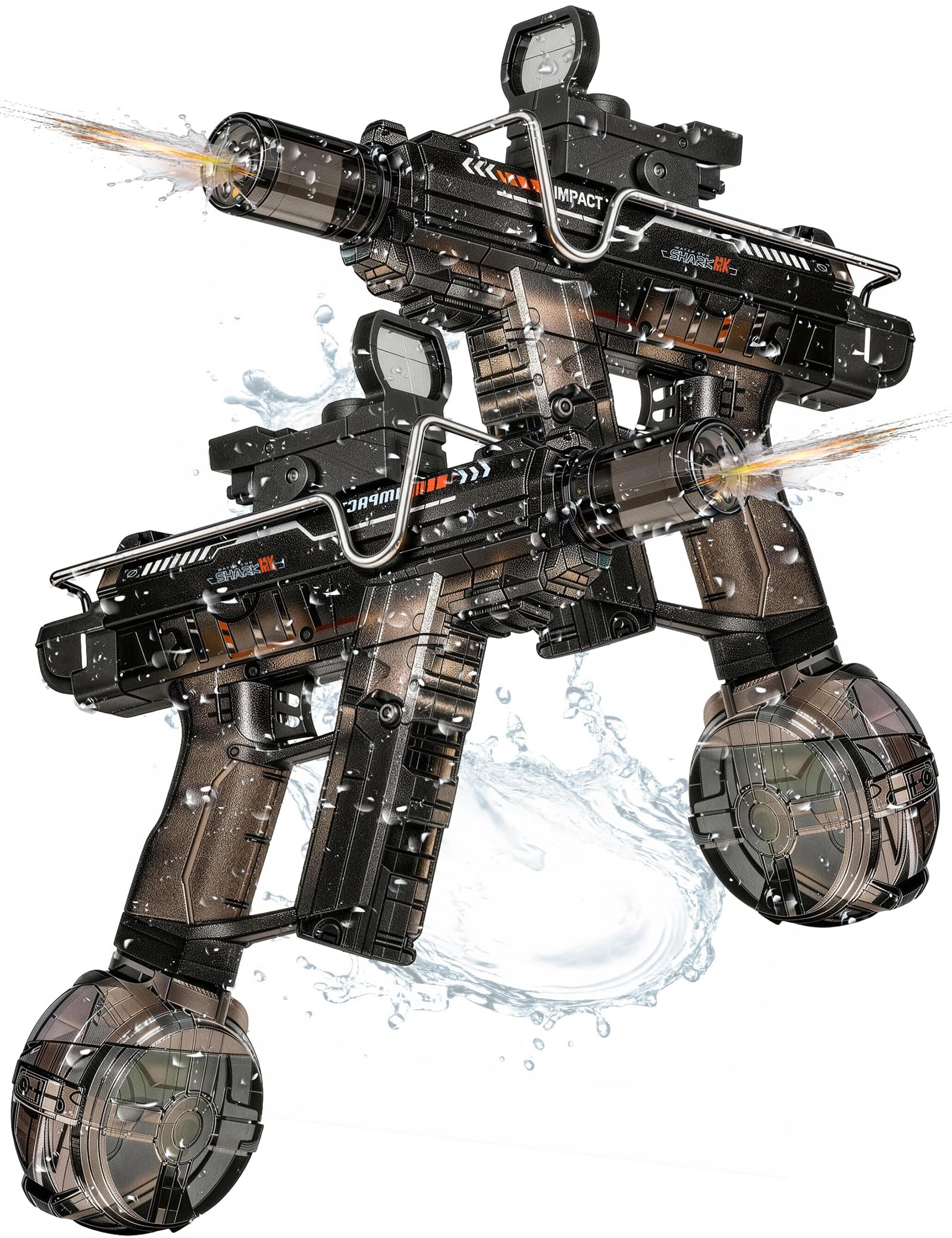 Electric Water Gun 2 Pack,CreatiMachi Automatic Water Gun SMG Black(2026)