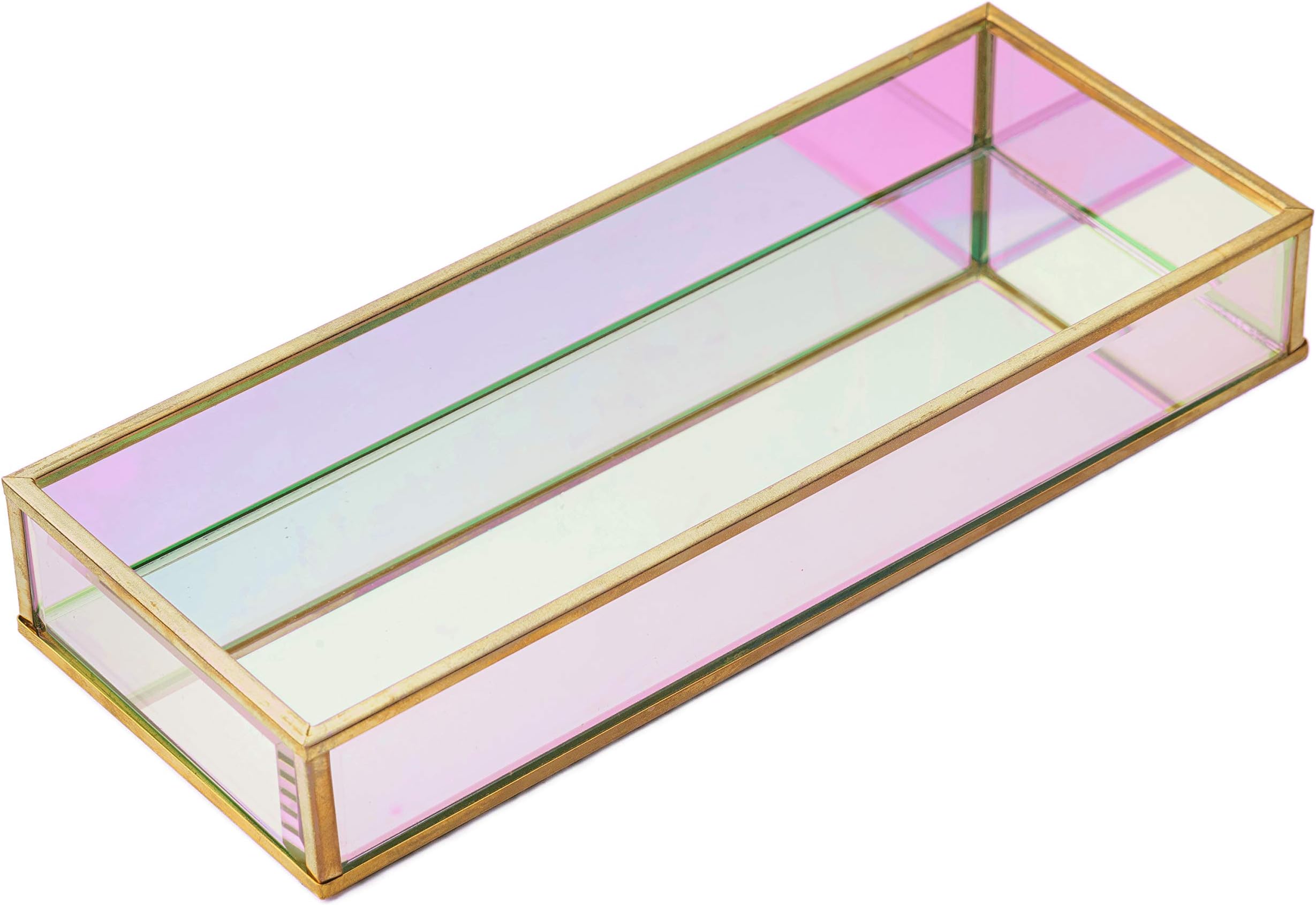 Moosy Life AB63 Perfume Vanity Tray Jewelry, Makeup, Aurora Series (Small)