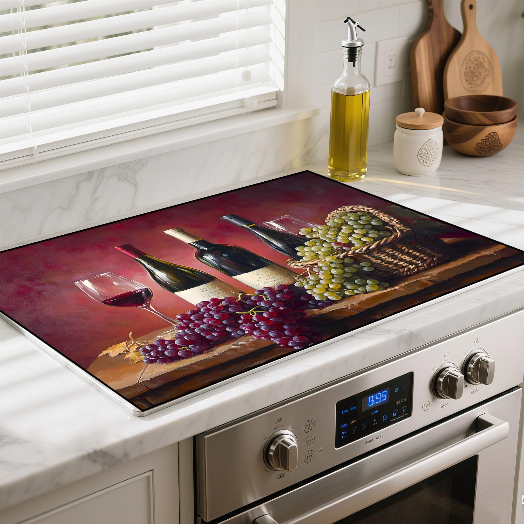 Stove Top Cover for Glass Electric Stove (Wine, 30" x 21")