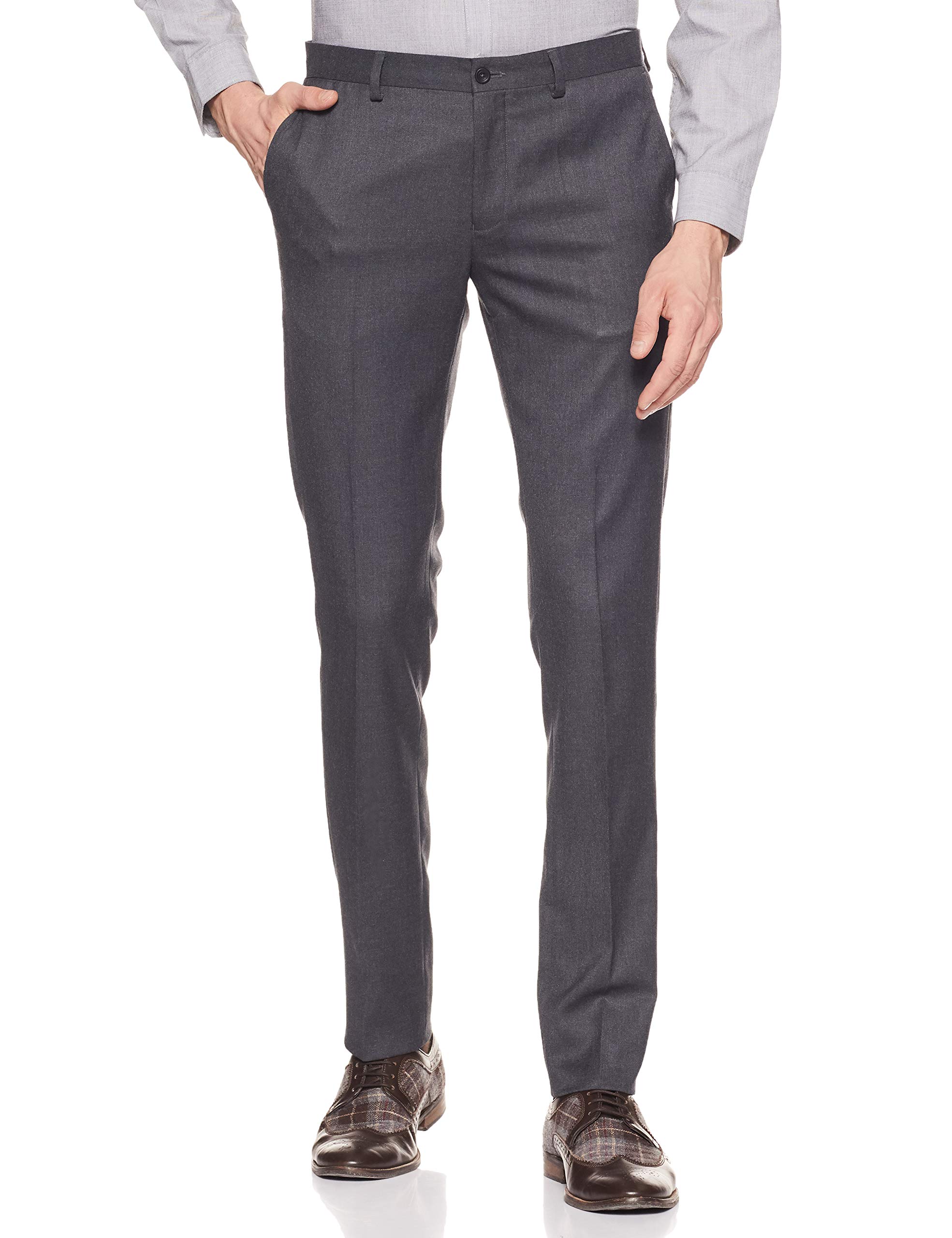 Amazon Brand - SymbolMen's Stretchable Formal Pants | Trousers (Slim Fit)