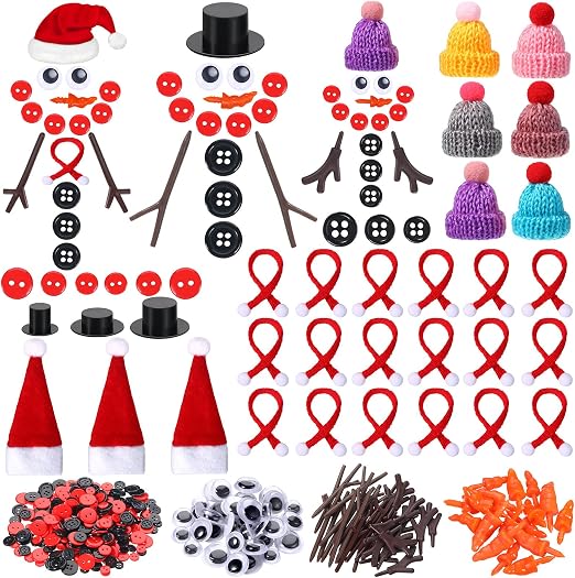 Aoriher Kit Complet d'Accessoires pour Bonhommes de Neige 450 Pièces