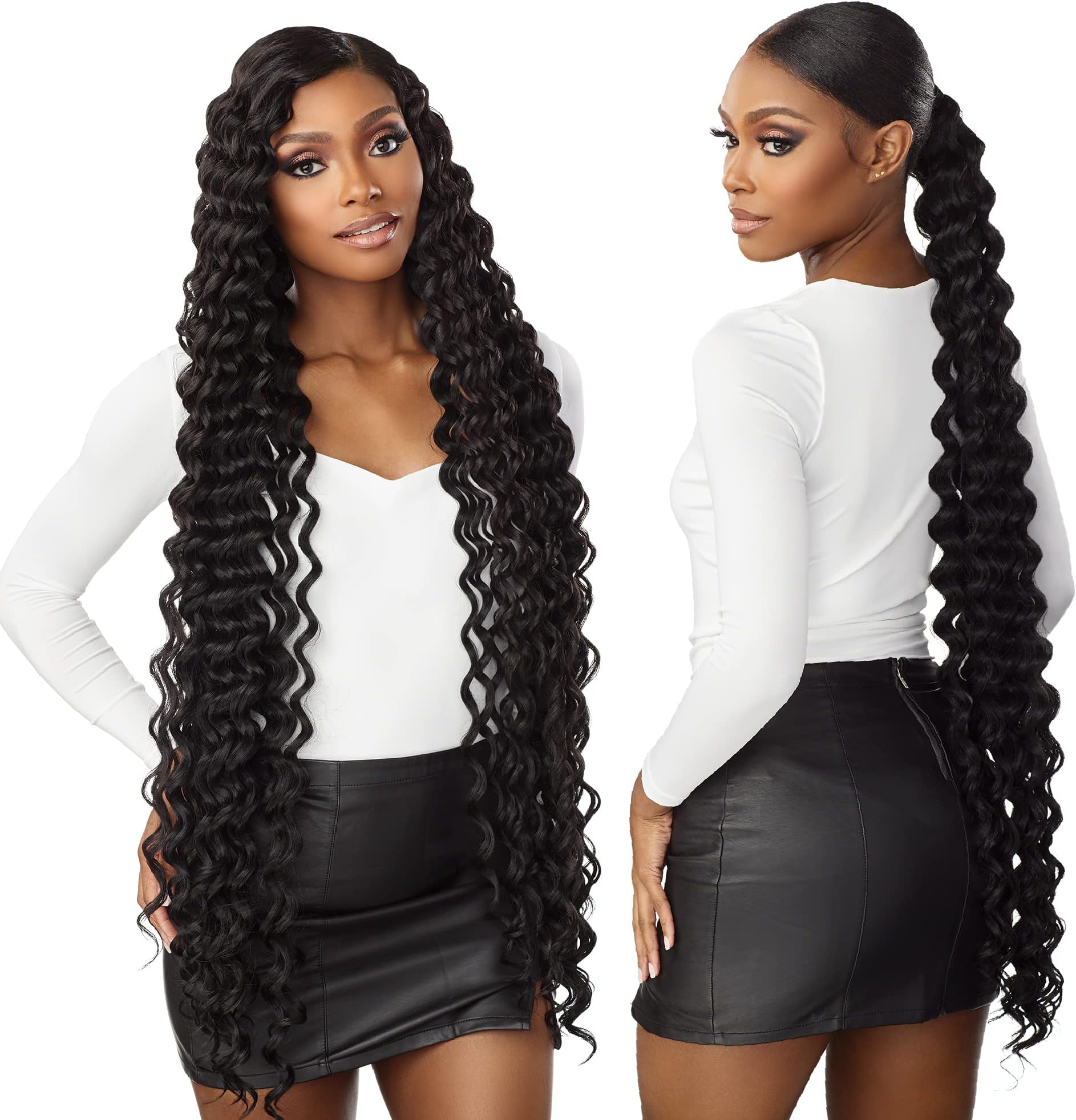 Sensationnel Vice Bundles weaving hair - Synthetic fiber virgin hair dupe weave bundle hair sew in quick weave and pony tail long length hair - Vice Bundle DEEP TWIST 36 inch (1 pack, 30)