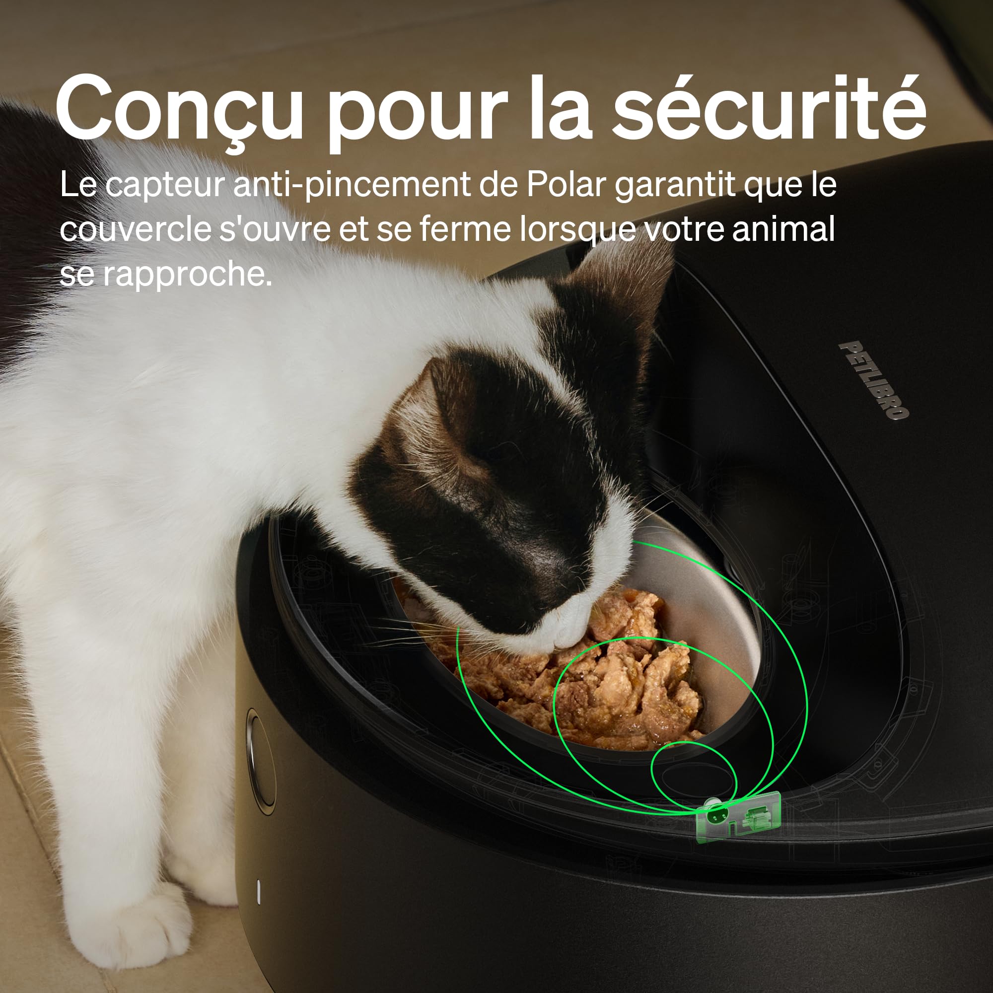 PETLIBRO Distributeur Automatique de Nourriture Humide en Acier Inoxydable, Lave-Vaisselle, Wi-FI 2,4 GHz, Refroidissement par Semi-Conducteur, Distributeur Croquettes Chat, Fraîcheur 3 Jours