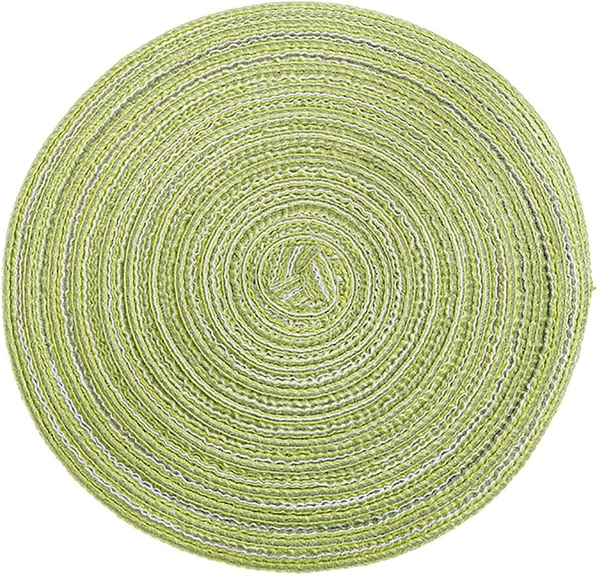 Round Modern Kitchen Table Set Placemats Washable Woven Vinyl Placemats for Dining