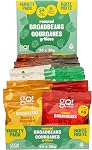 GoBeanz by Jimmy Sévigny – Crunchy Roasted Broad Beans Variety Box | High-Protein, Low-Sodium Snack for Kids & Adults | 24 Single-Serve 28g Packs in 6 Flavors | Healthy Alternative to Chips