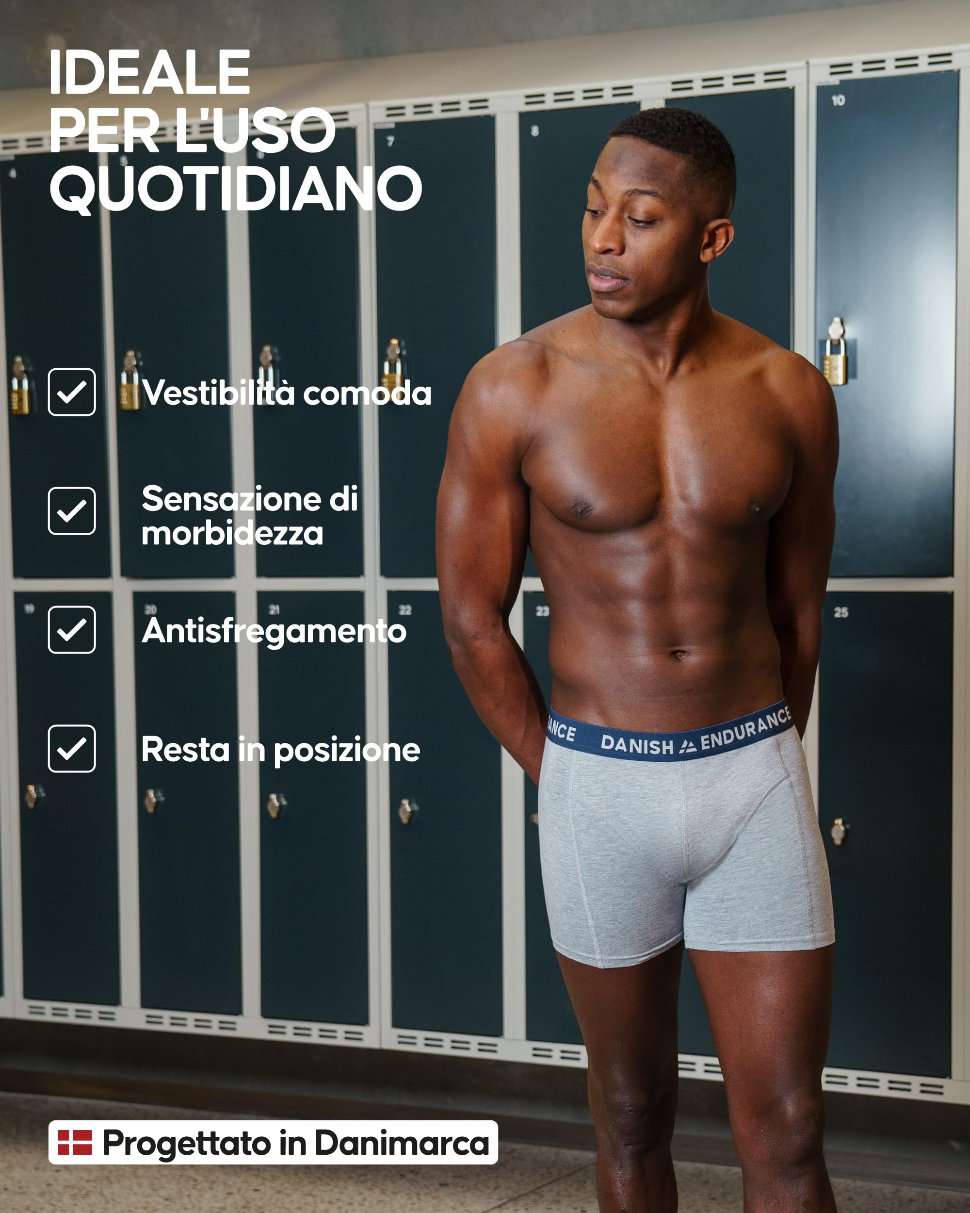 DANISH ENDURANCE Boxer Uomo Cotone Elasticizzato, Boxer a Pantaloncino Comodi e Traspiranti, Cuciture Piatte, con o Senza Patta Frontale, 3 o 10 Paia