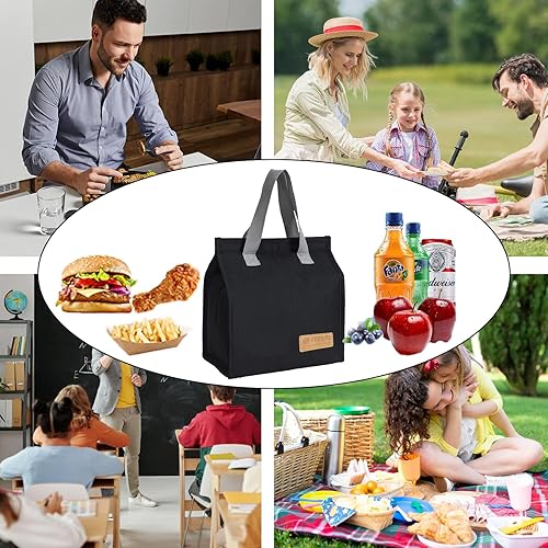Miniatura 7 de FERNYE Bolsa de almuerzo para mujereshombres, impermeable, reutilizable, portátil, bolsa de almuerzo. Bolsa térmica ideal para el