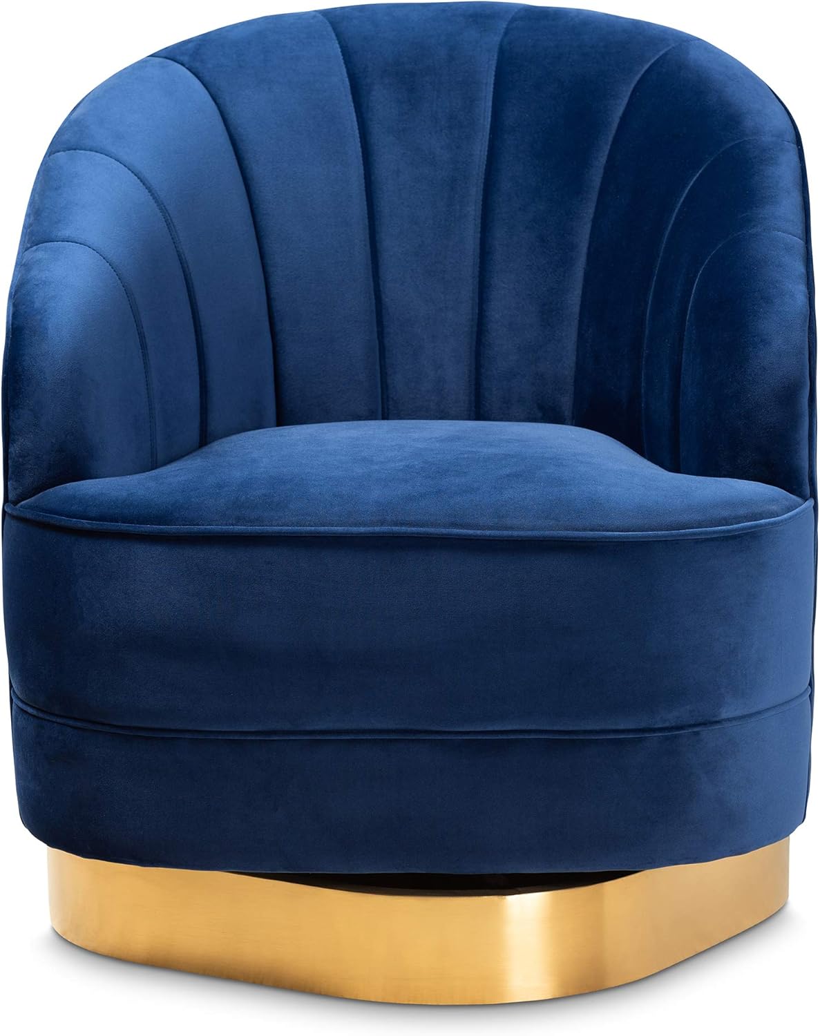Baxton Studio Chairs, Royal Blue/Gold