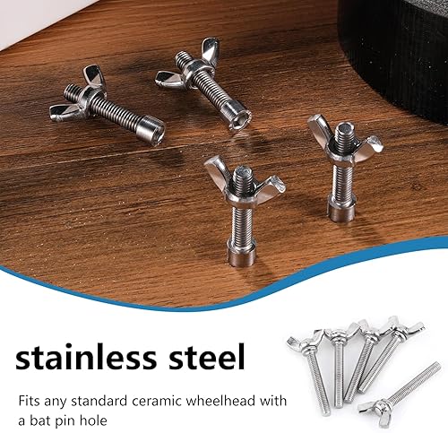 Miniatura 4 de Bat Pin-funciona con cualquier cabeza de rueda estándar de cerámica bate de rueda de cerámica (juego de 4)