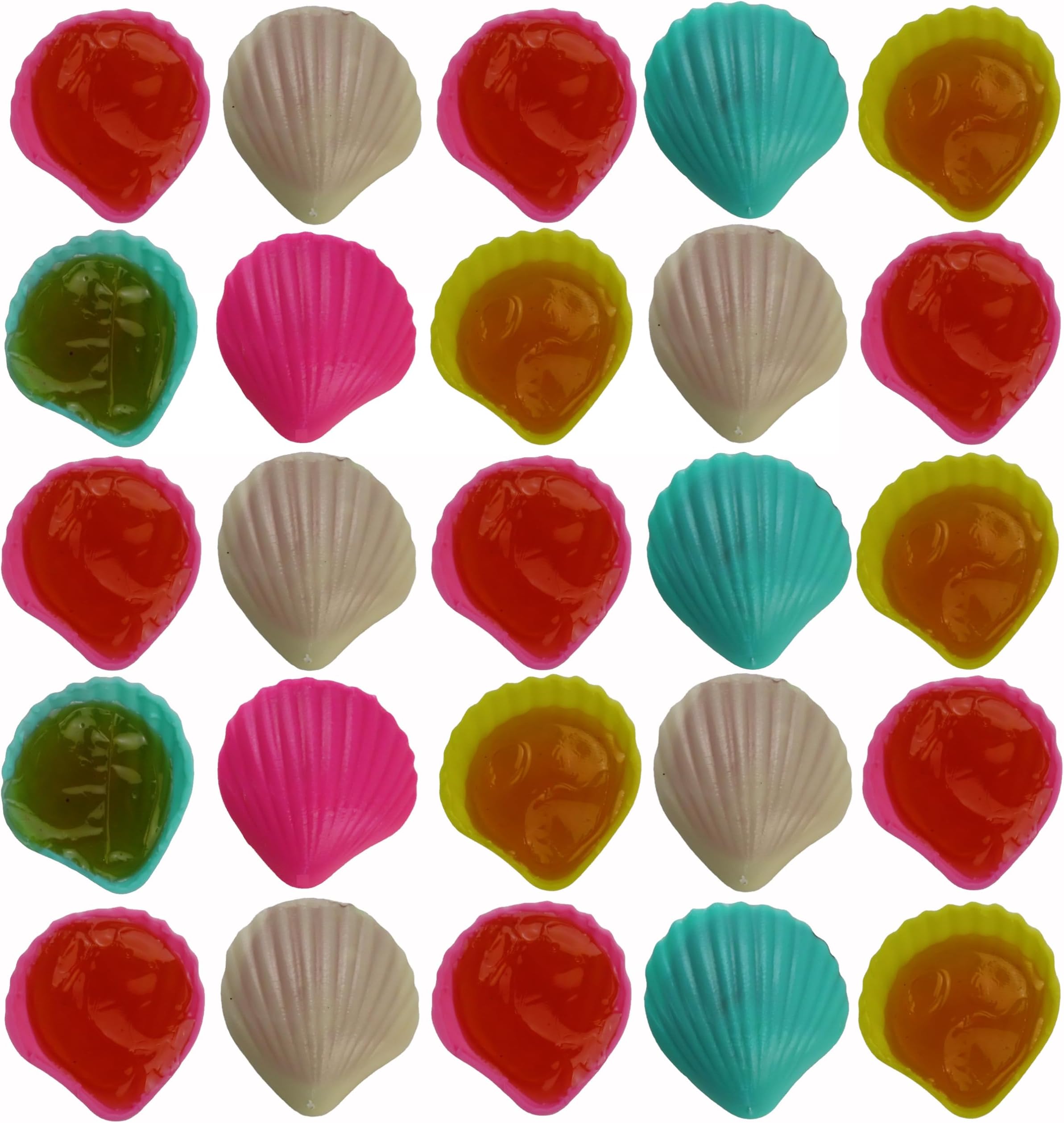 Candy Sea Shells - 25 Individually Wrapped Hard Candies in Plastic Seashells, Retro Party Value Pack, 250g